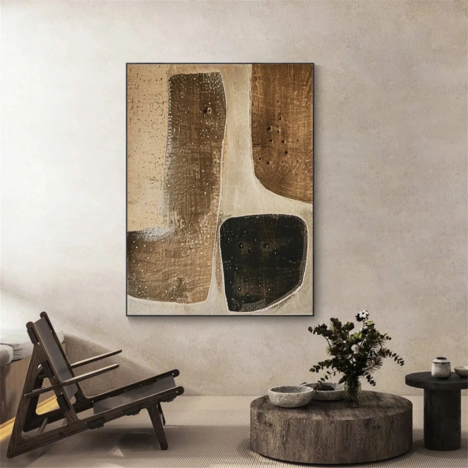 Minimalist Brown & Beige Art #MB017