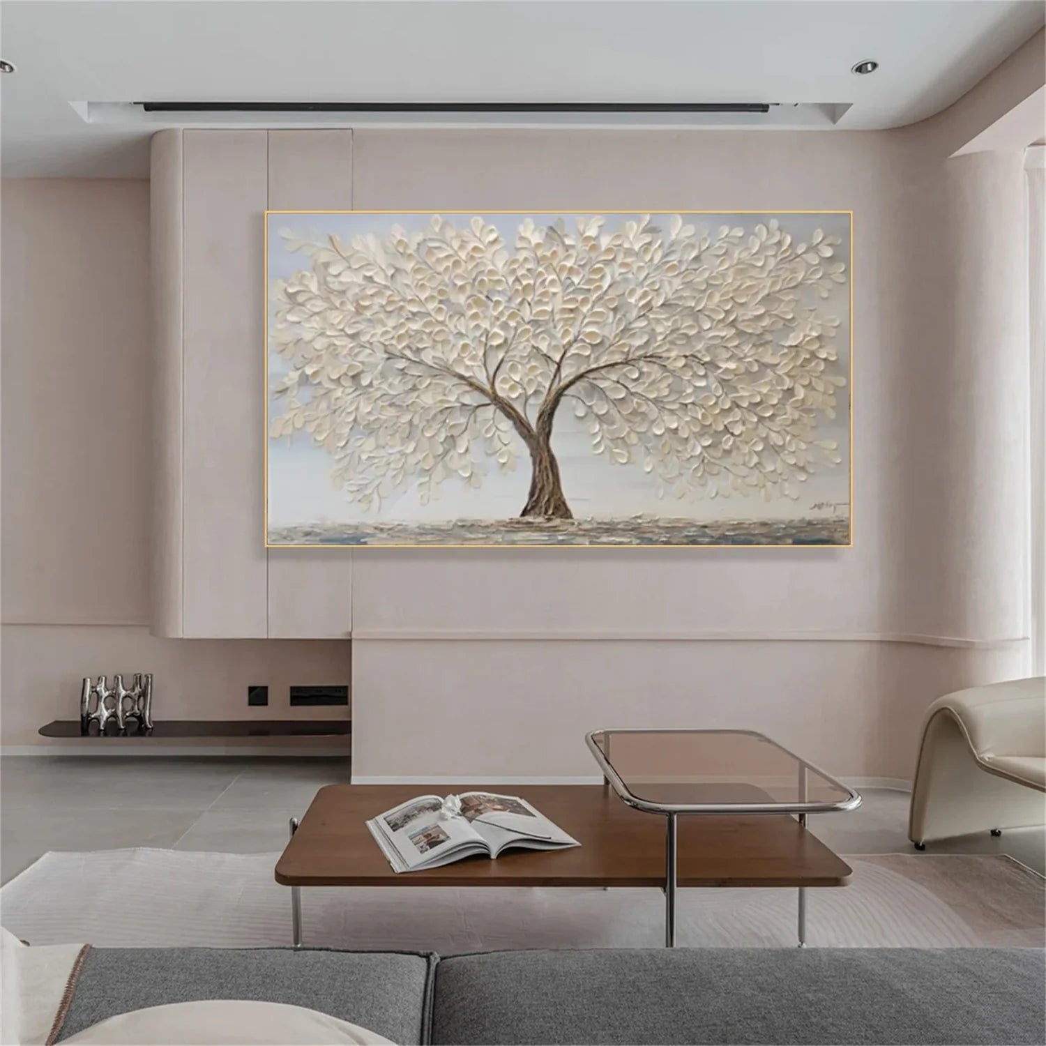 Flower & Tree Abstract_Textured Wall Art #FT149