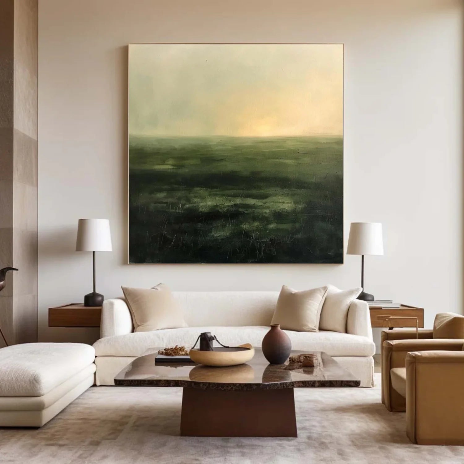 Green Minimalist Canvas Art #GT049