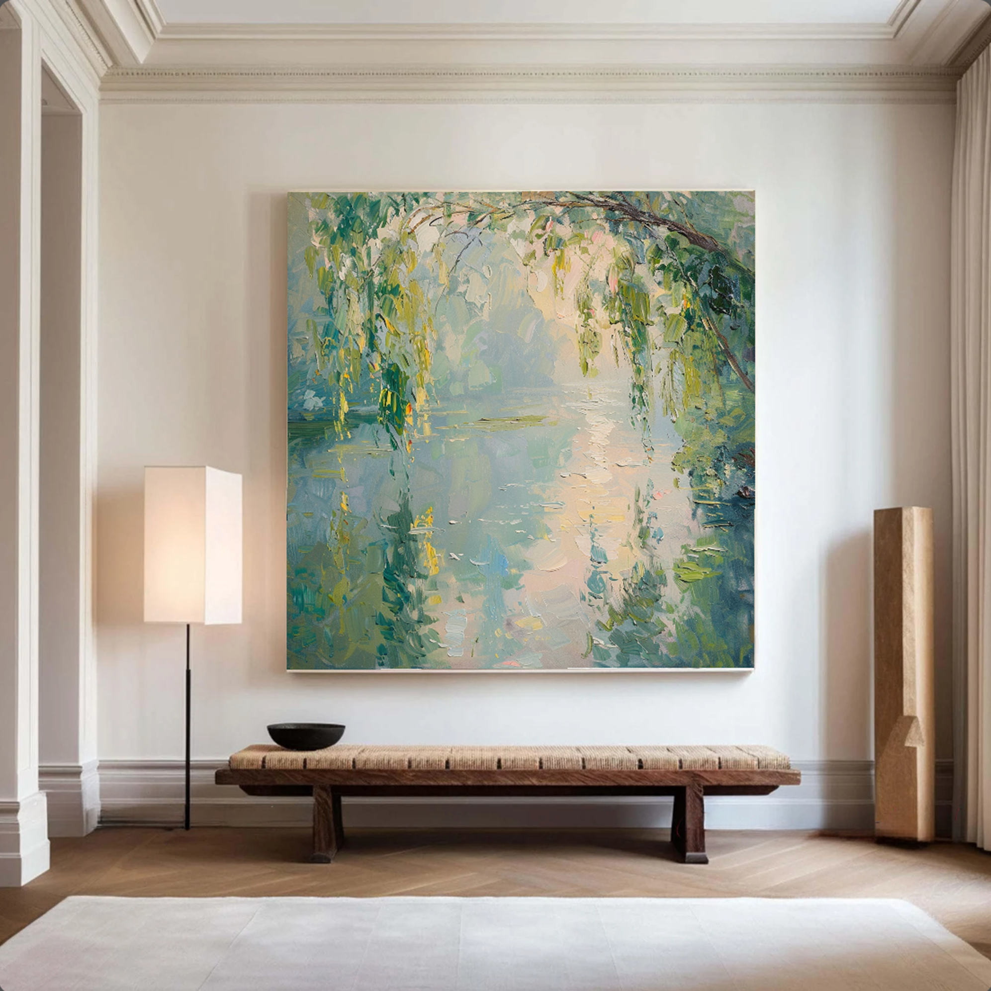 Hand Painted Landscape Wall Art for Modern Living Room #FT341