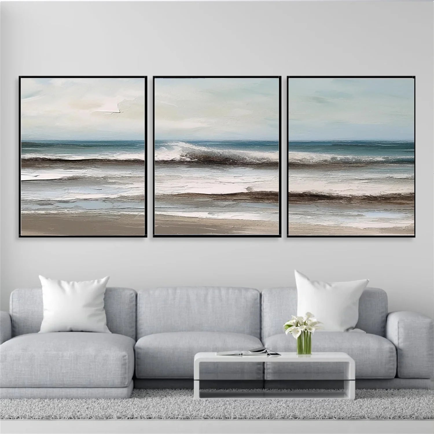 Sea & Sky Textured Art Set of 3 #SK109