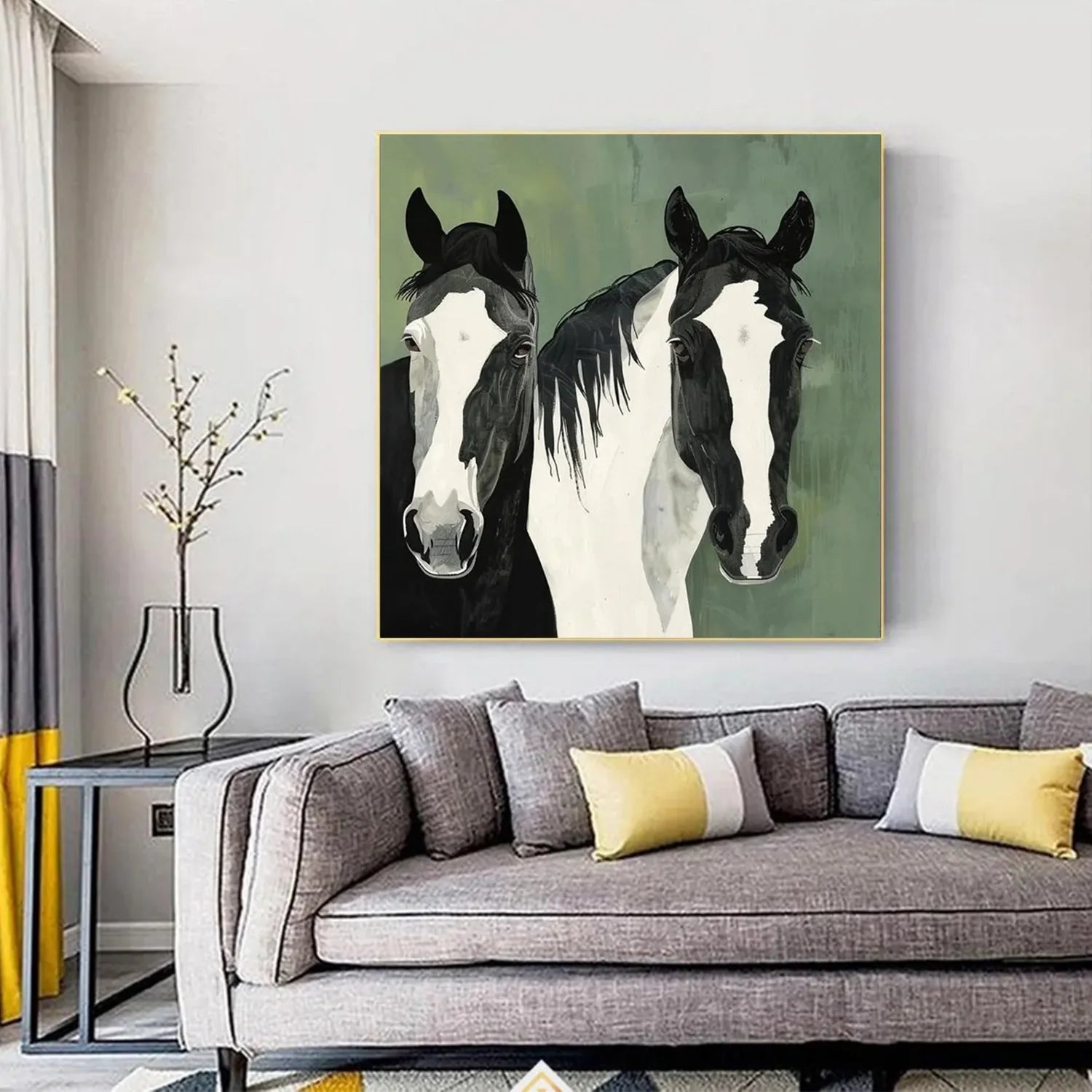 Abstract Animal Horse Wall Art #AM136