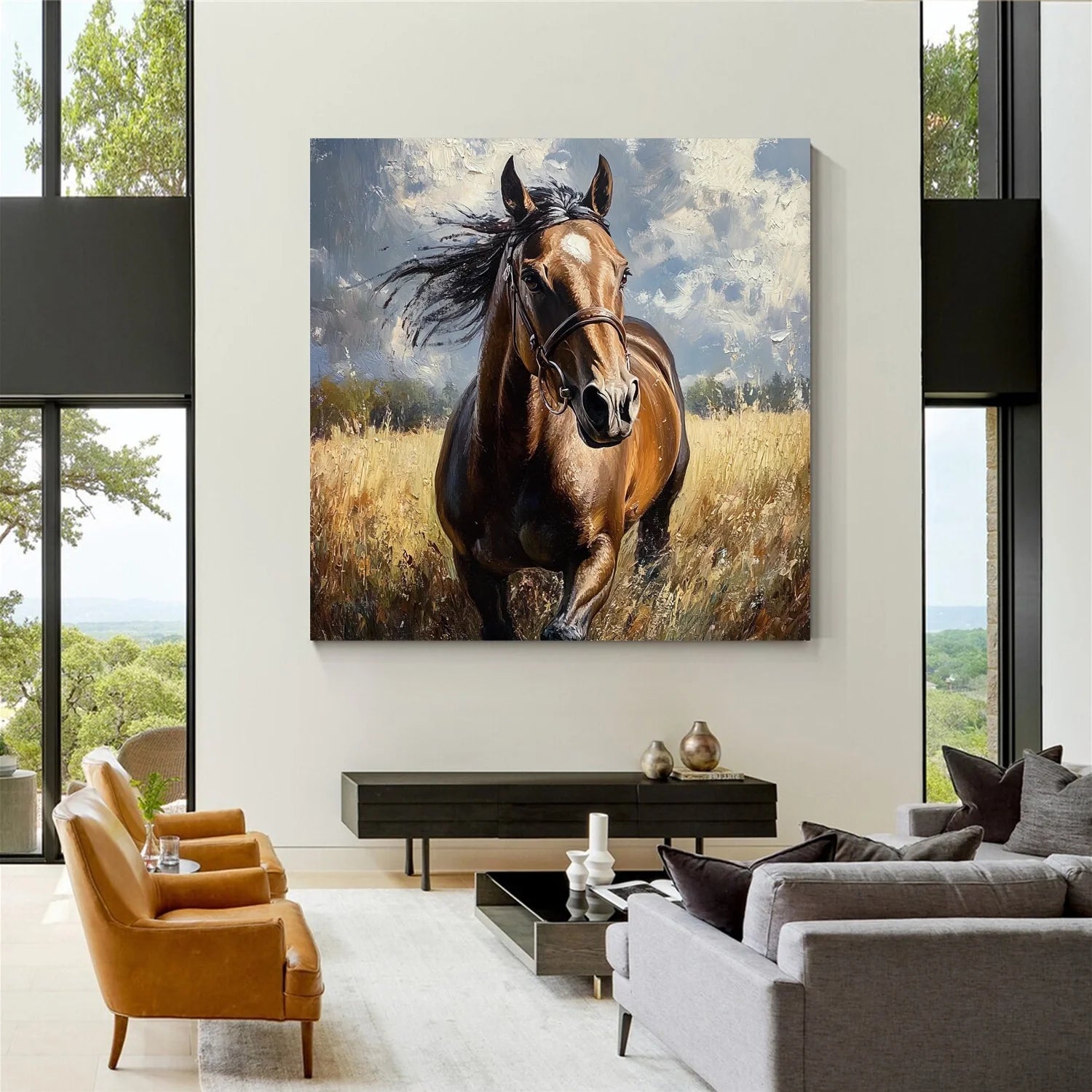 Abstract Animal Horse Wall Art #AM104