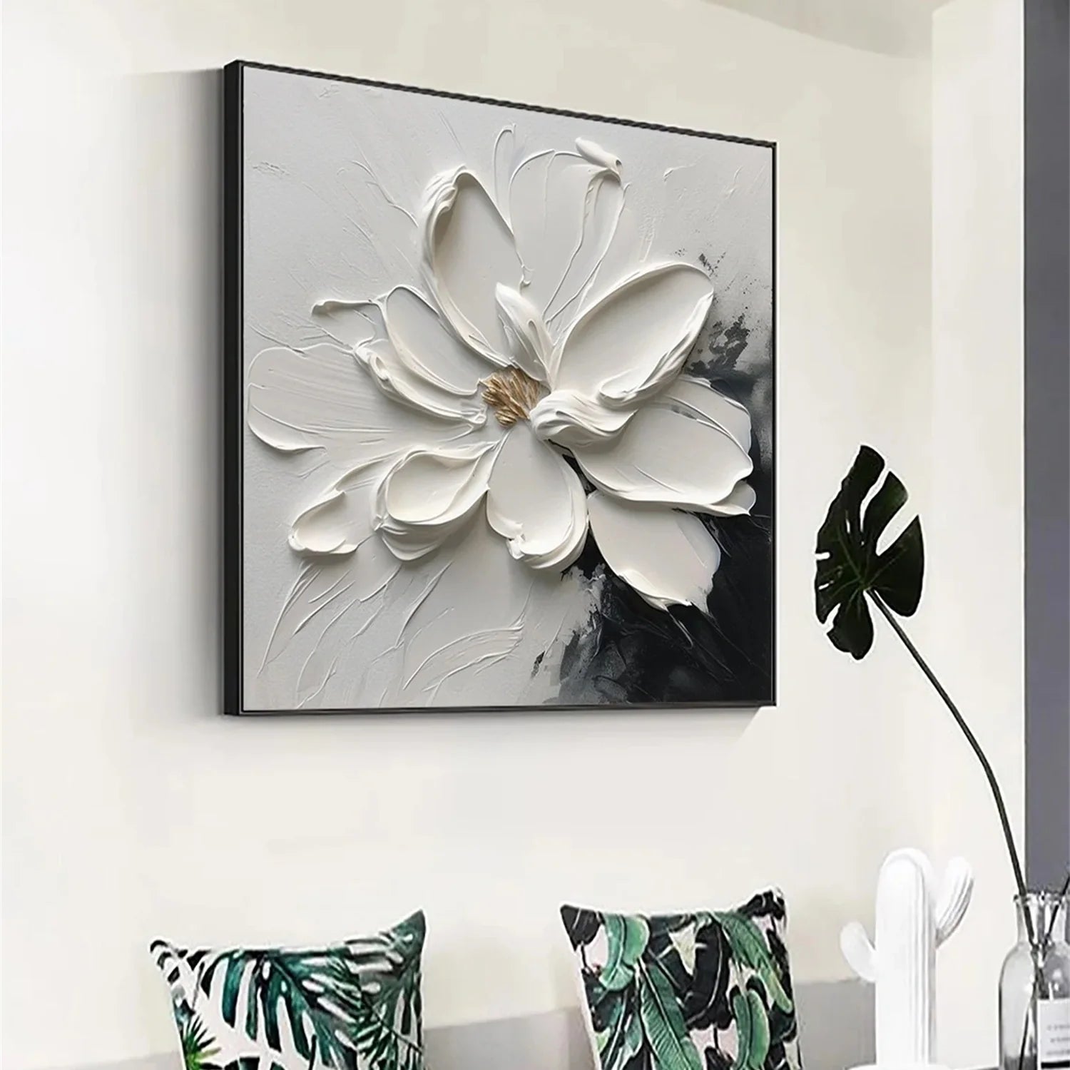 Flower & Tree Abstract Textured Wall Art #FT059