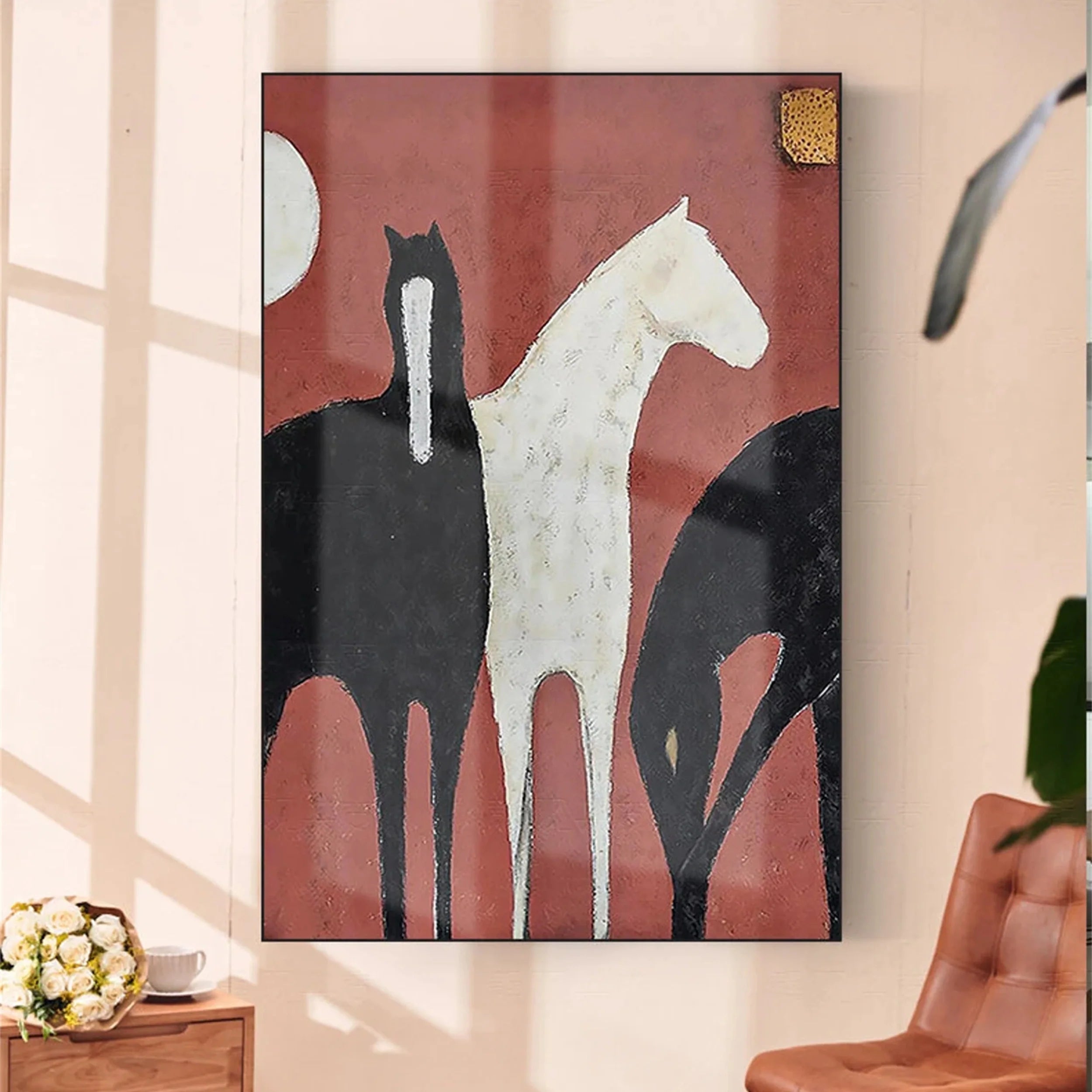 Colorful Horse Abstract Animal Wall Art #AM005