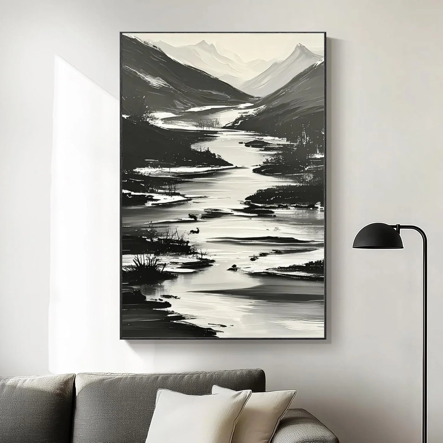 Abstract Mountain_Canvas Art #MD278