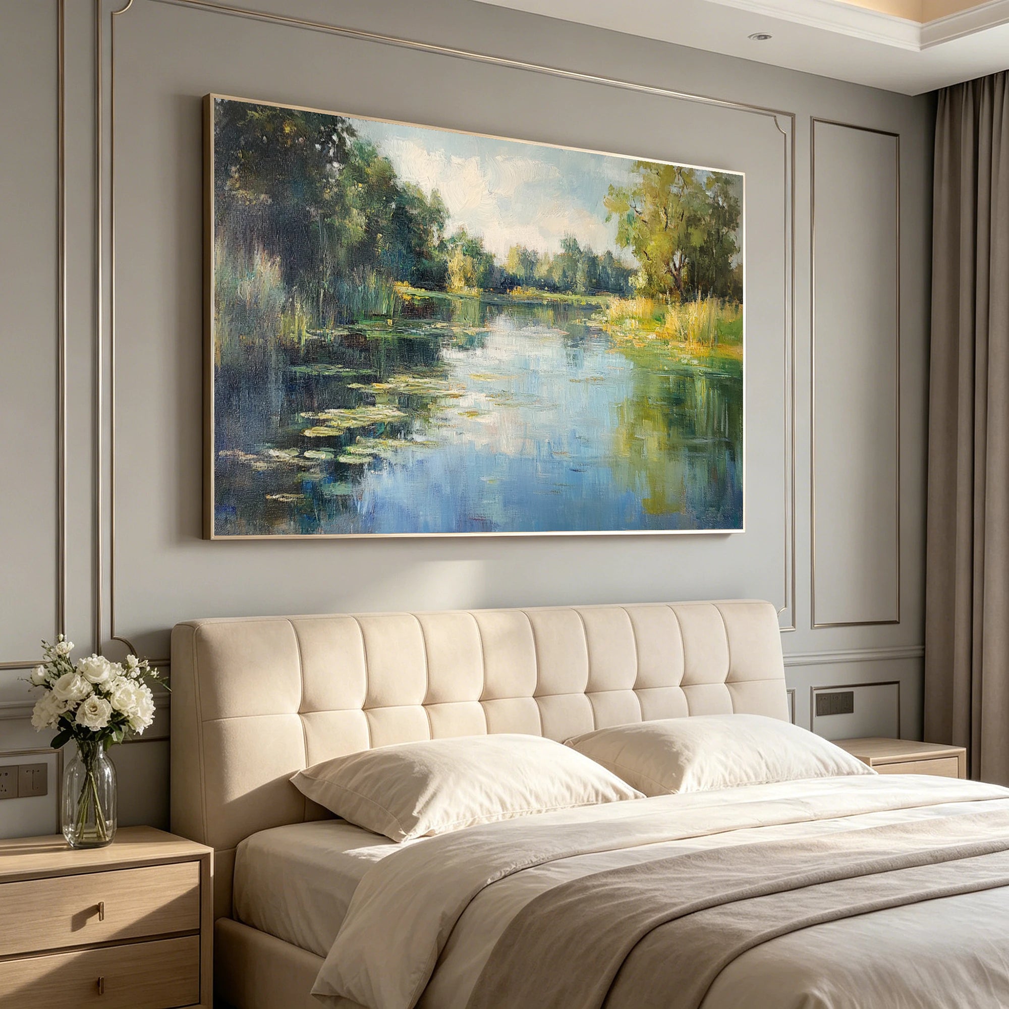 Hand-painted Nature Canvas Art for Living Room #FT582