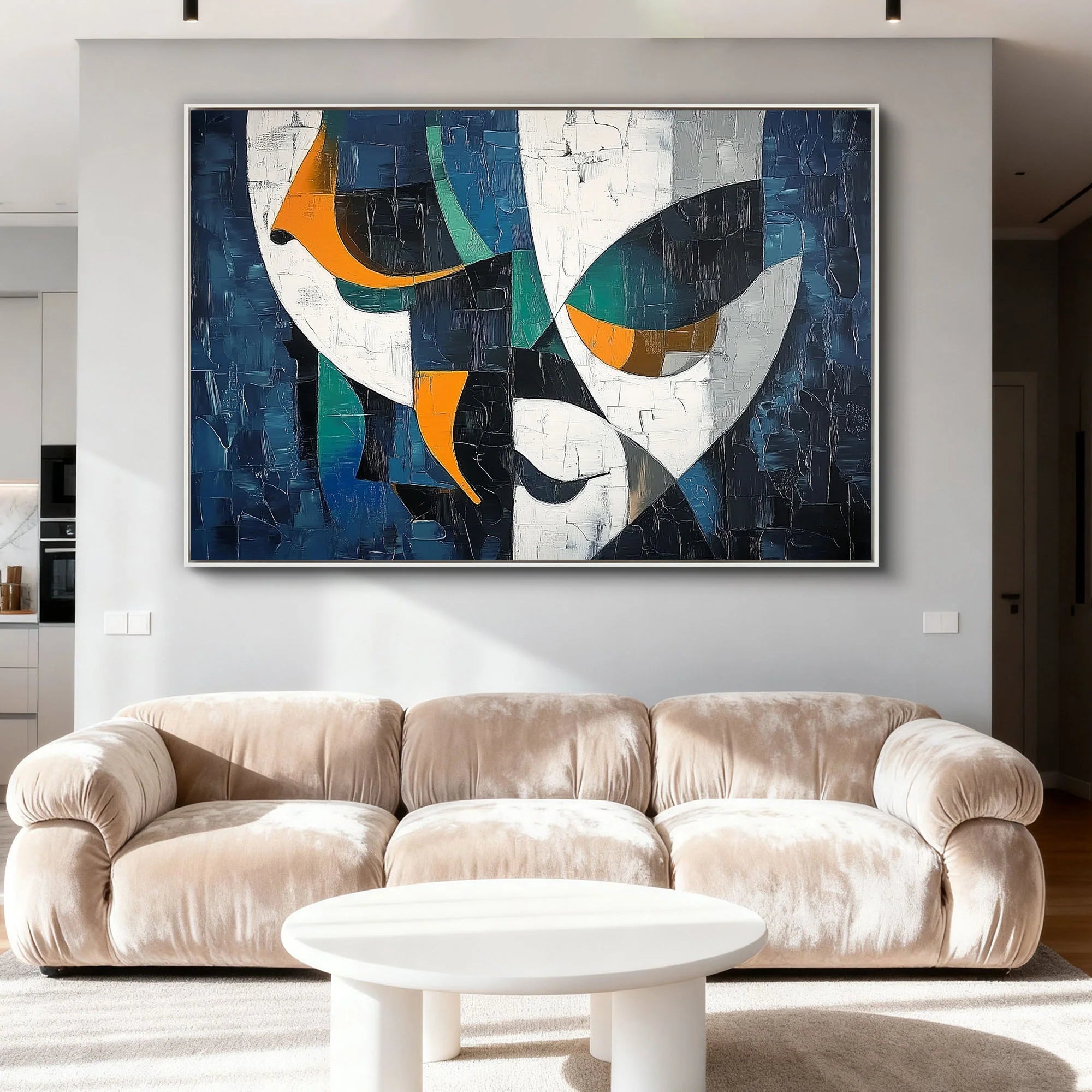 Modern Textured Abstract Expressionist Canvas Artwork #PO389