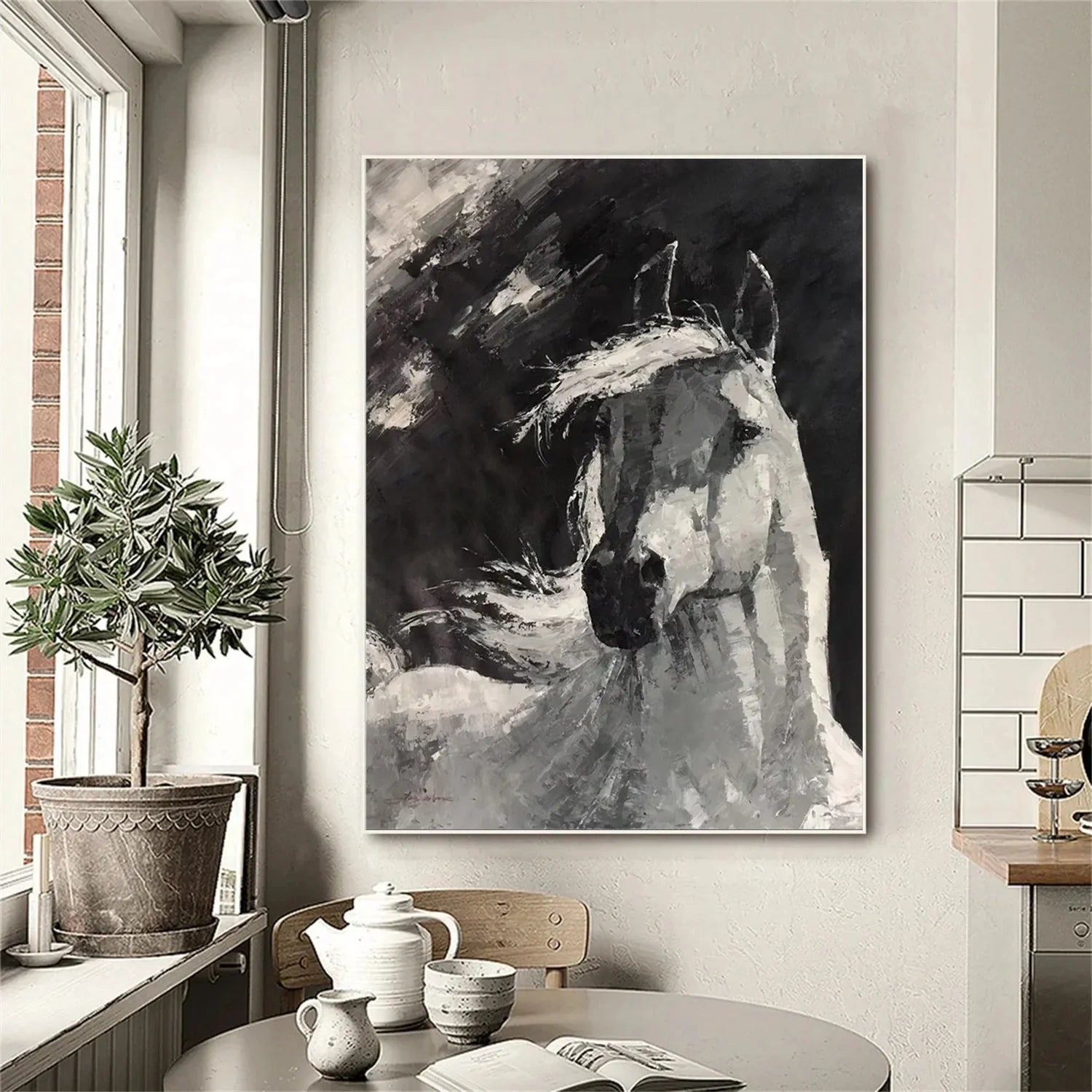 Abstract Animal Horse Wall Art #AM118