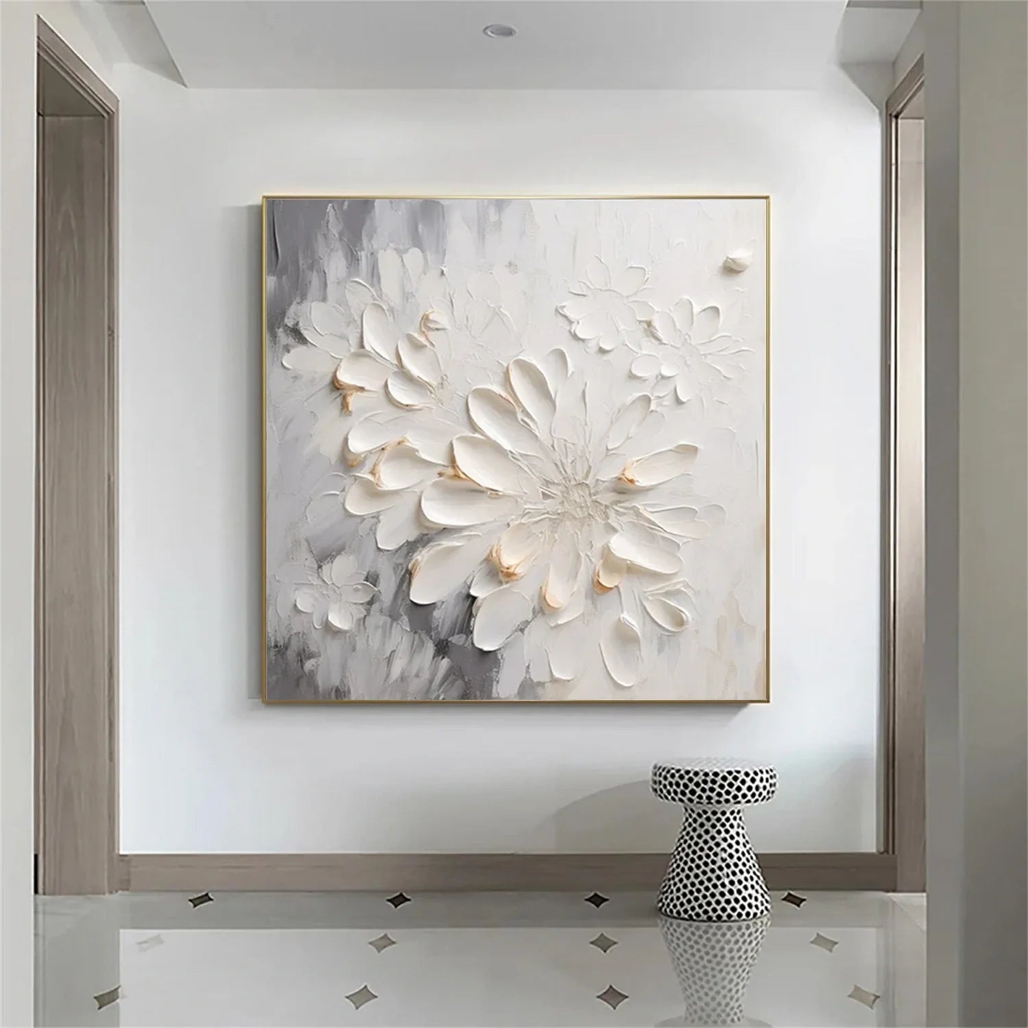 Flower & Tree Abstract Textured Wall Art #FT113