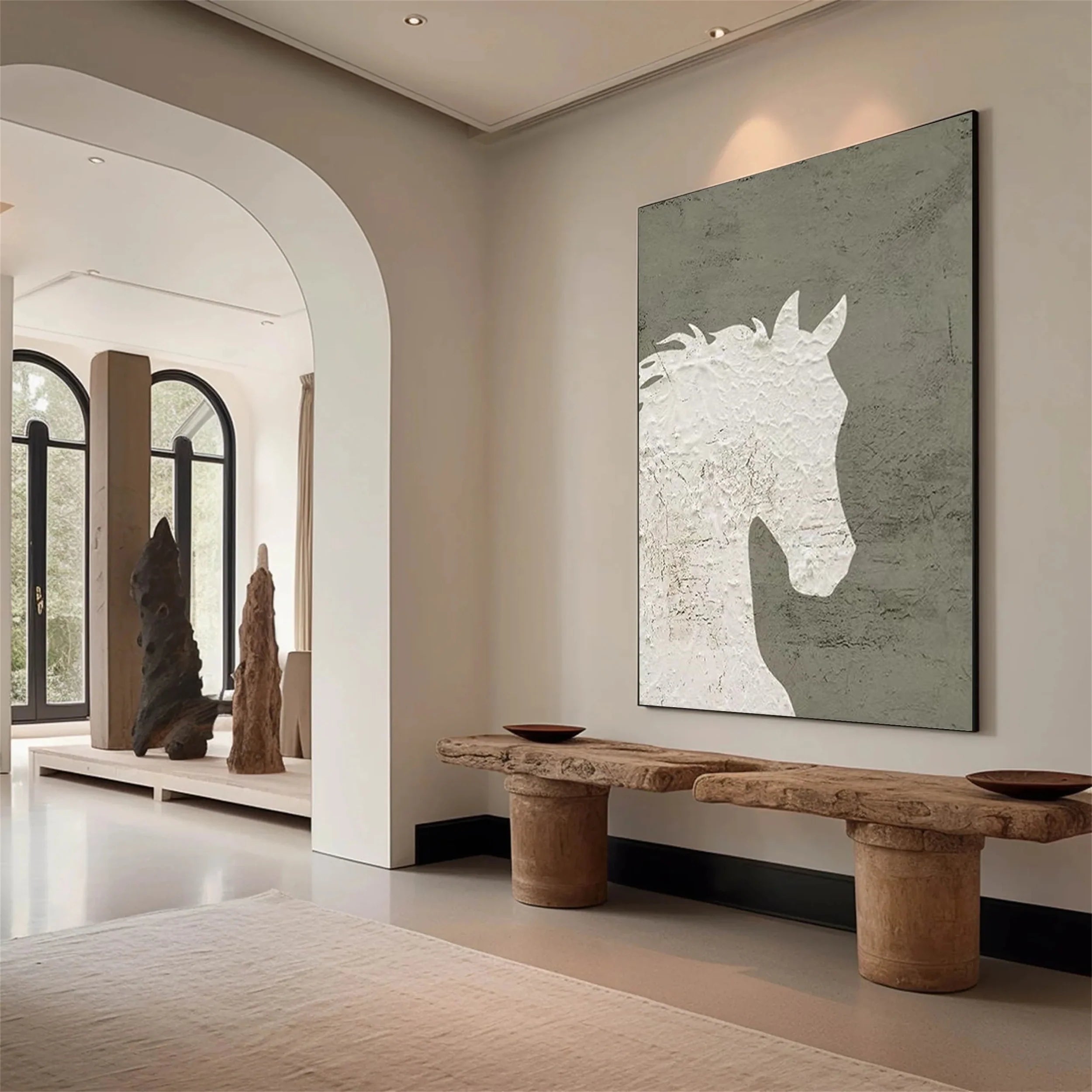 Colorful Horse Abstract Animal Wall Art #AM043