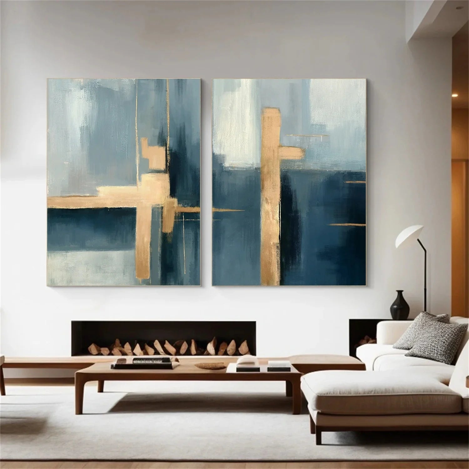 Abstract Set of 2 Canvas Art #WA589