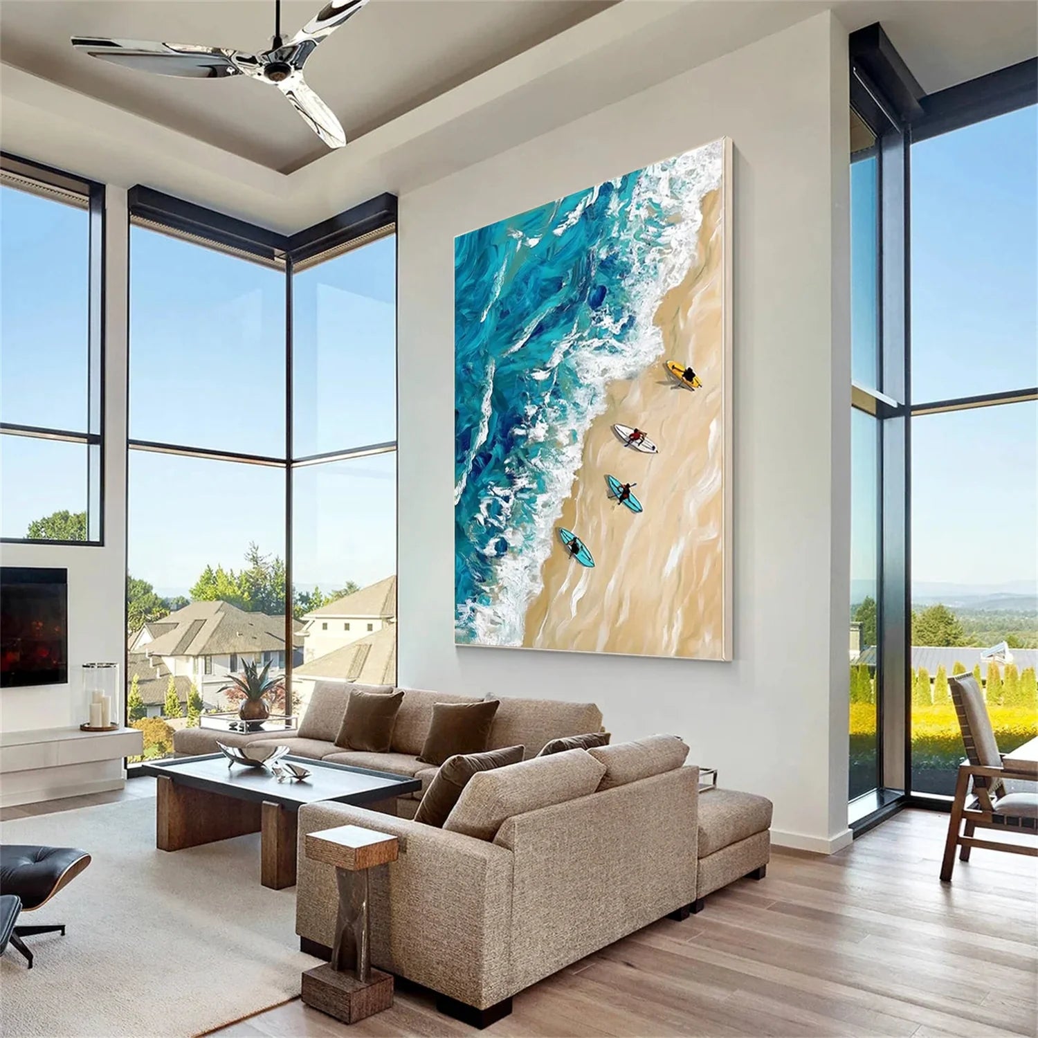 Swimming Sport Textured Wall Art #AS014