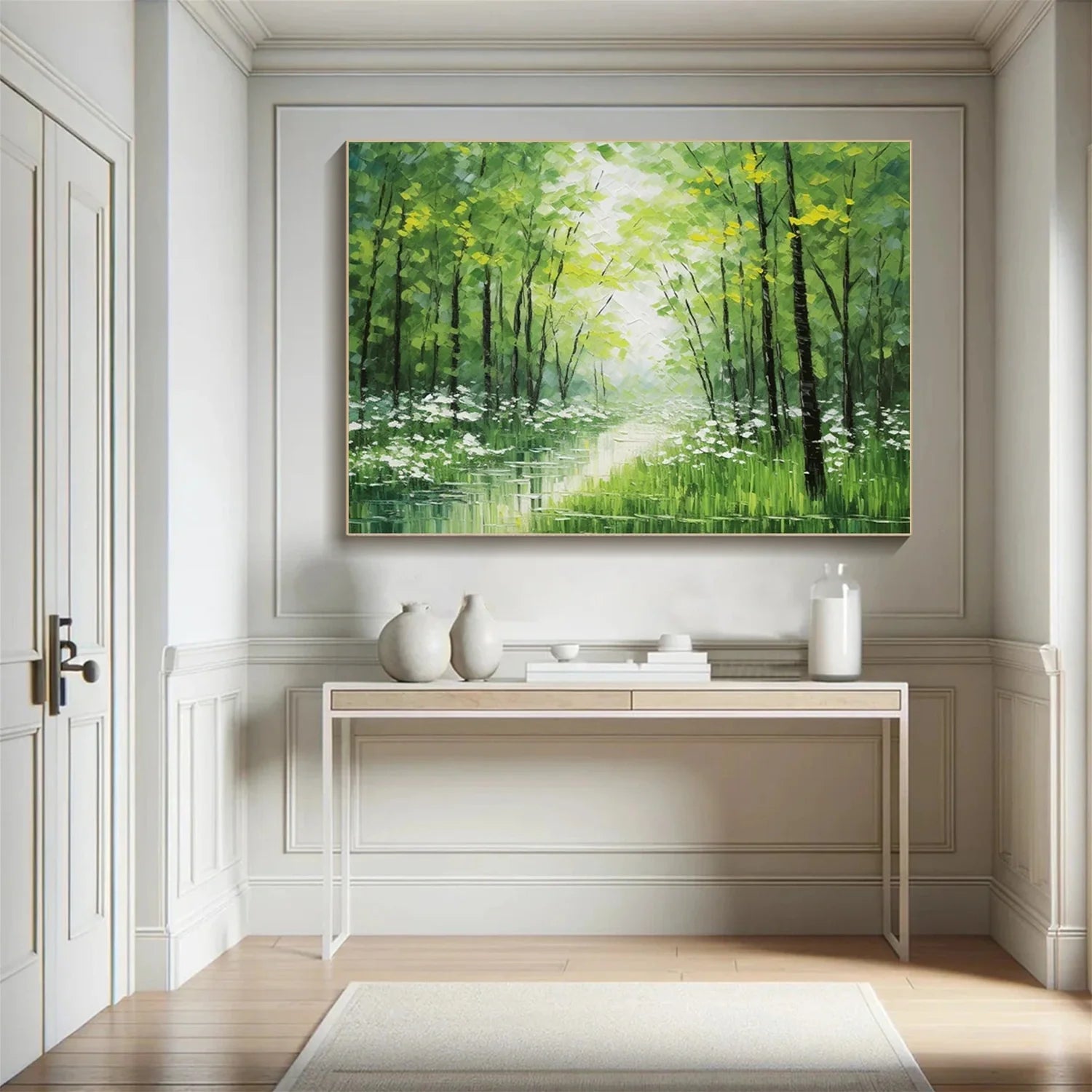 Flower & Tree Abstract Textured Wall Art #FT070