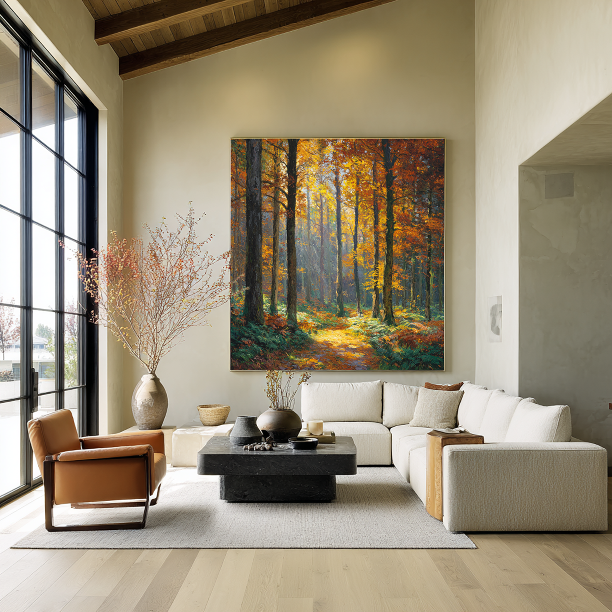 Golden Sunlight Landscape Wall Art #FT333