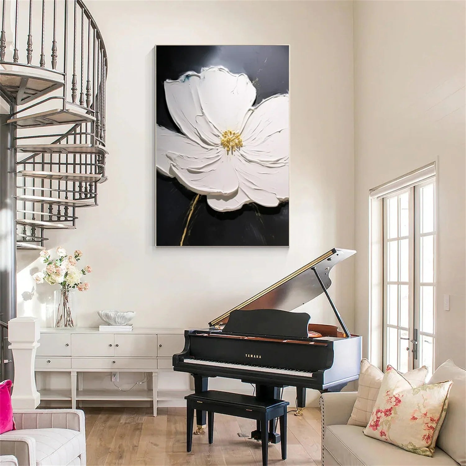 Flower & Tree Abstract_Textured Wall Art #FT131