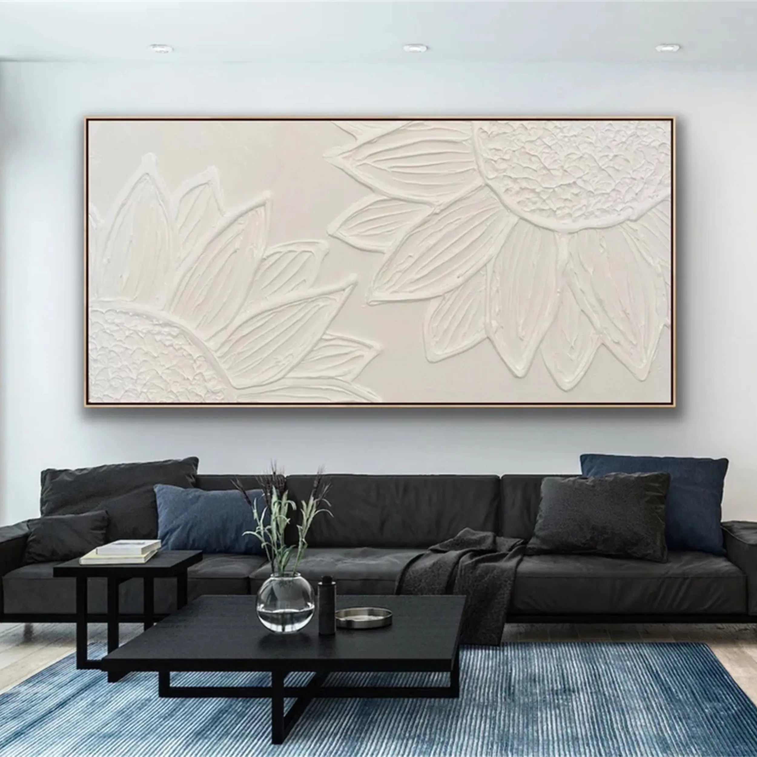 Flower & Tree Abstract Textured Wall Art #FT027