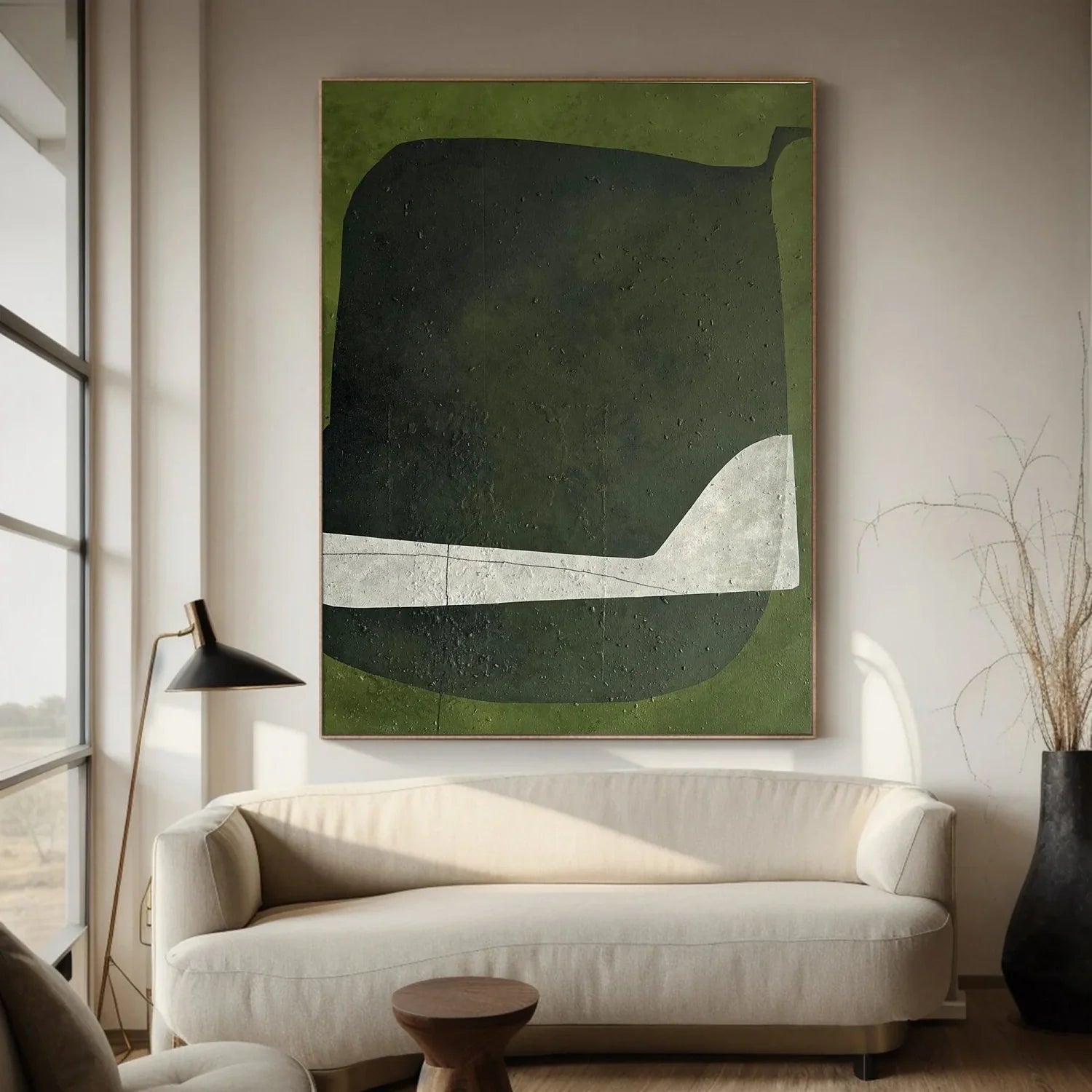 Green Abstract Art Painting #WA663