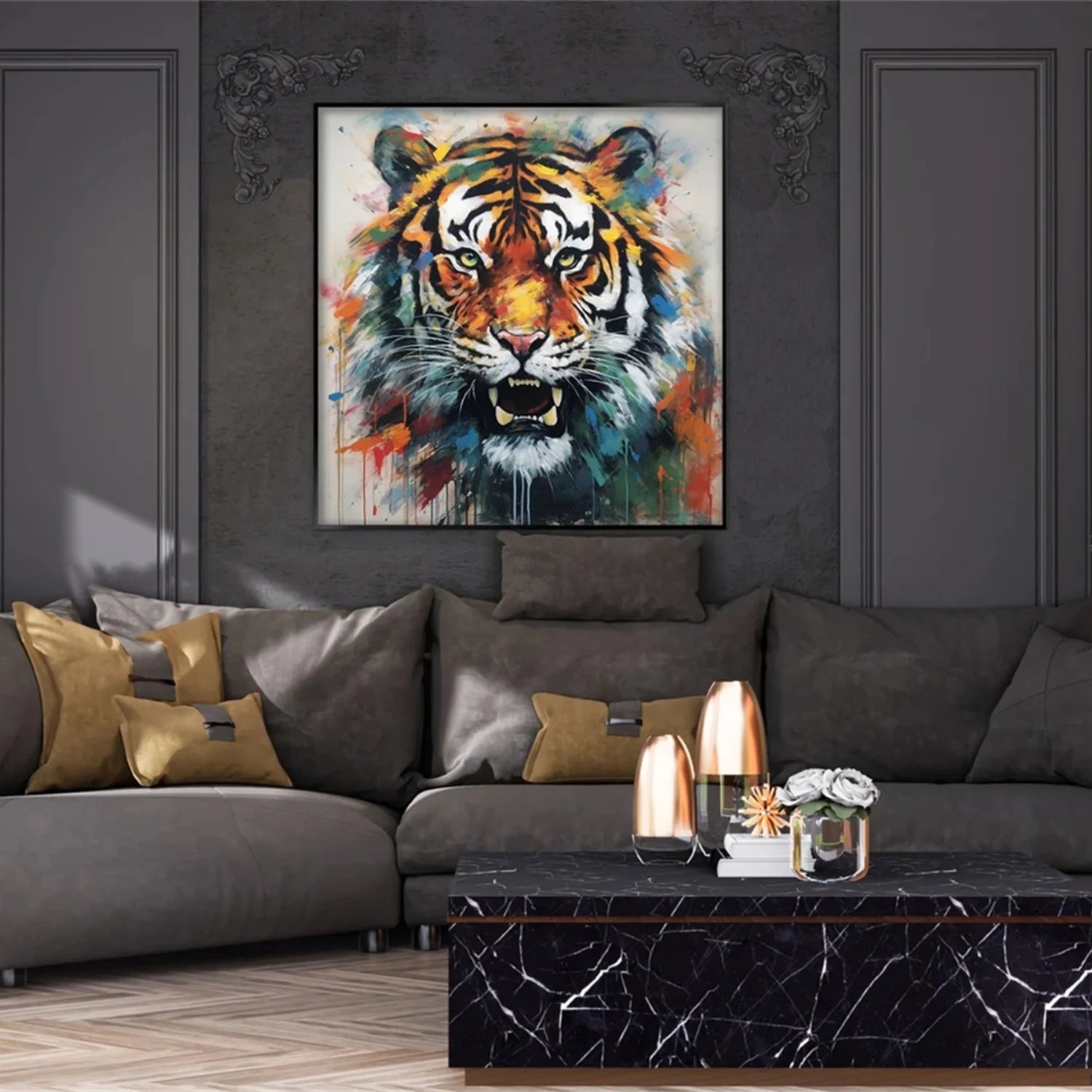 Colorful Abstract Animal Wall Art #AM084