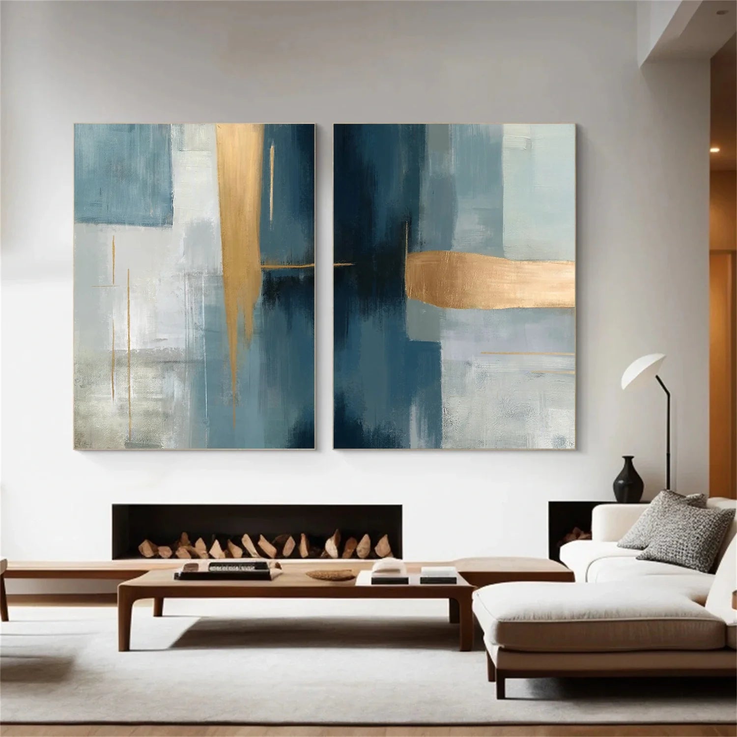 Abstract Set of 2 Canvas Art #WA588