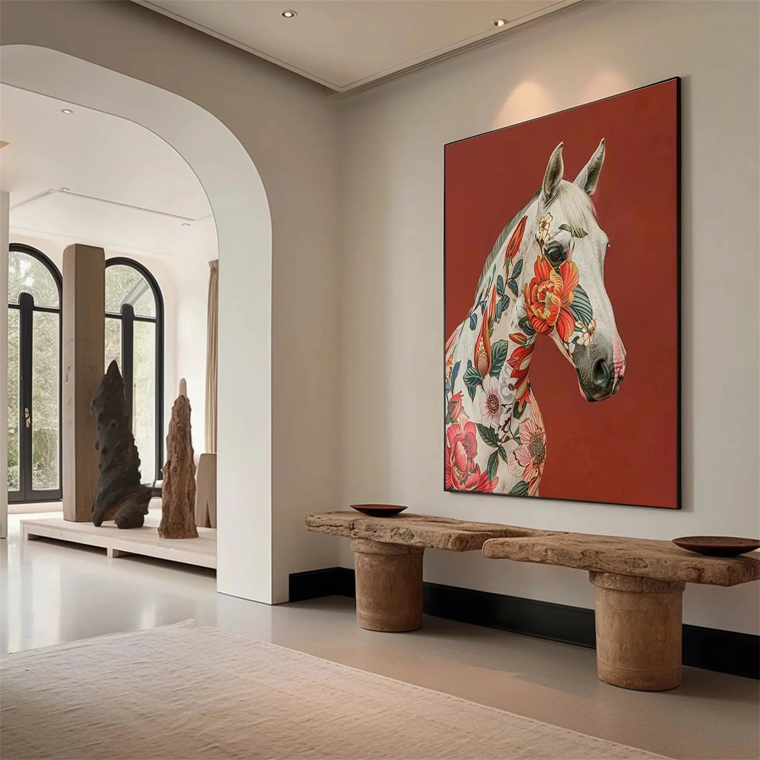 Colorful Horse Abstract Animal Wall Art #AM018