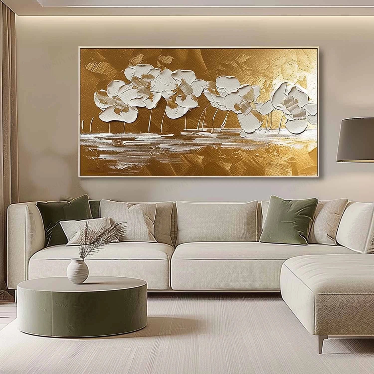 Flower & Tree Abstract Textured Wall Art #FT048