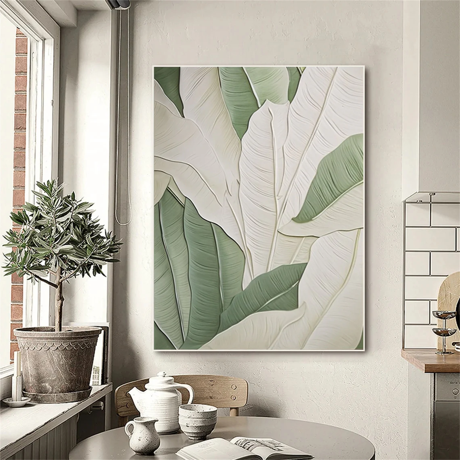 Flower & Tree Abstract Textured Wall Art #FT115