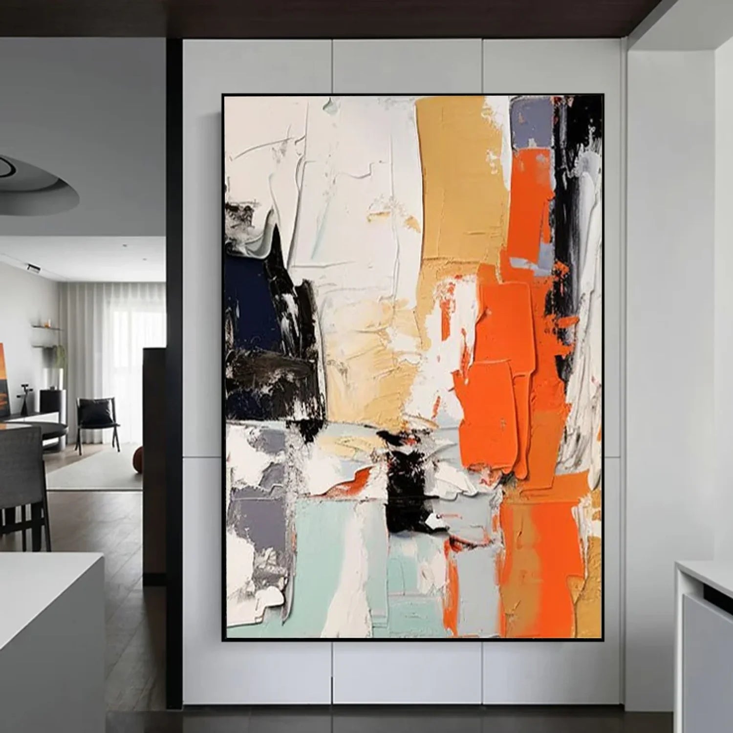 Abstract_Textured Canvas Art #WA742