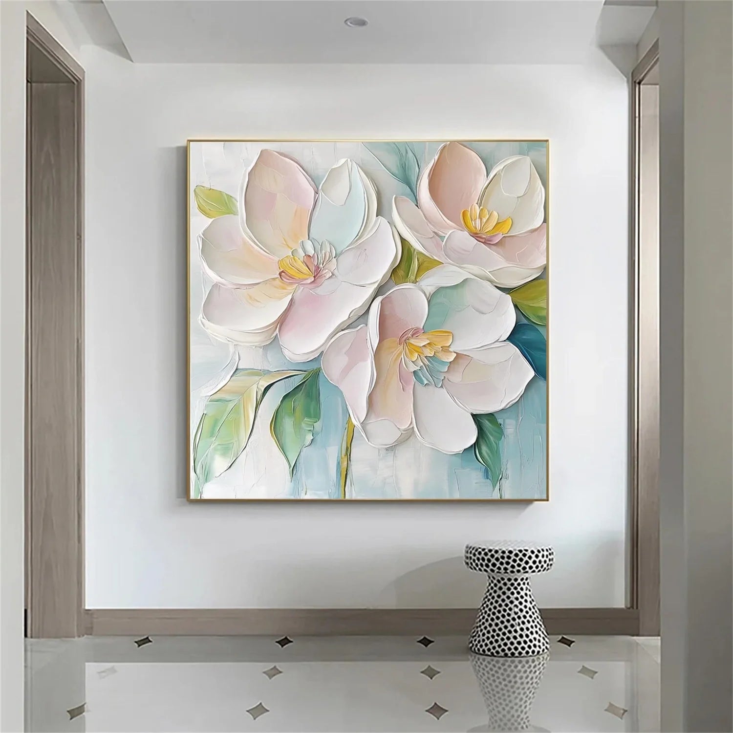 Flower & Tree Abstract Textured Wall Art #FT111