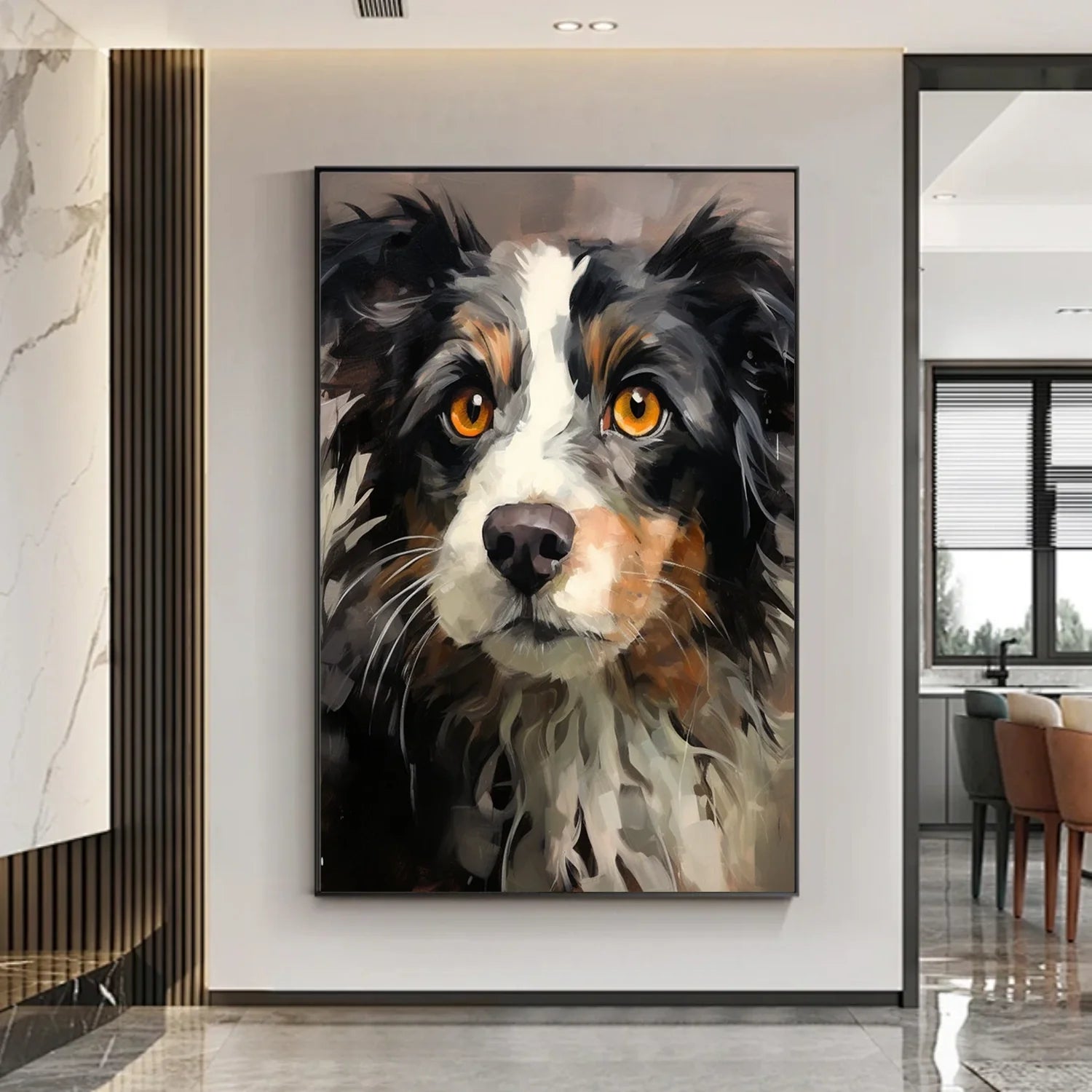 Abstract Animal Dog Wall Art #AM100