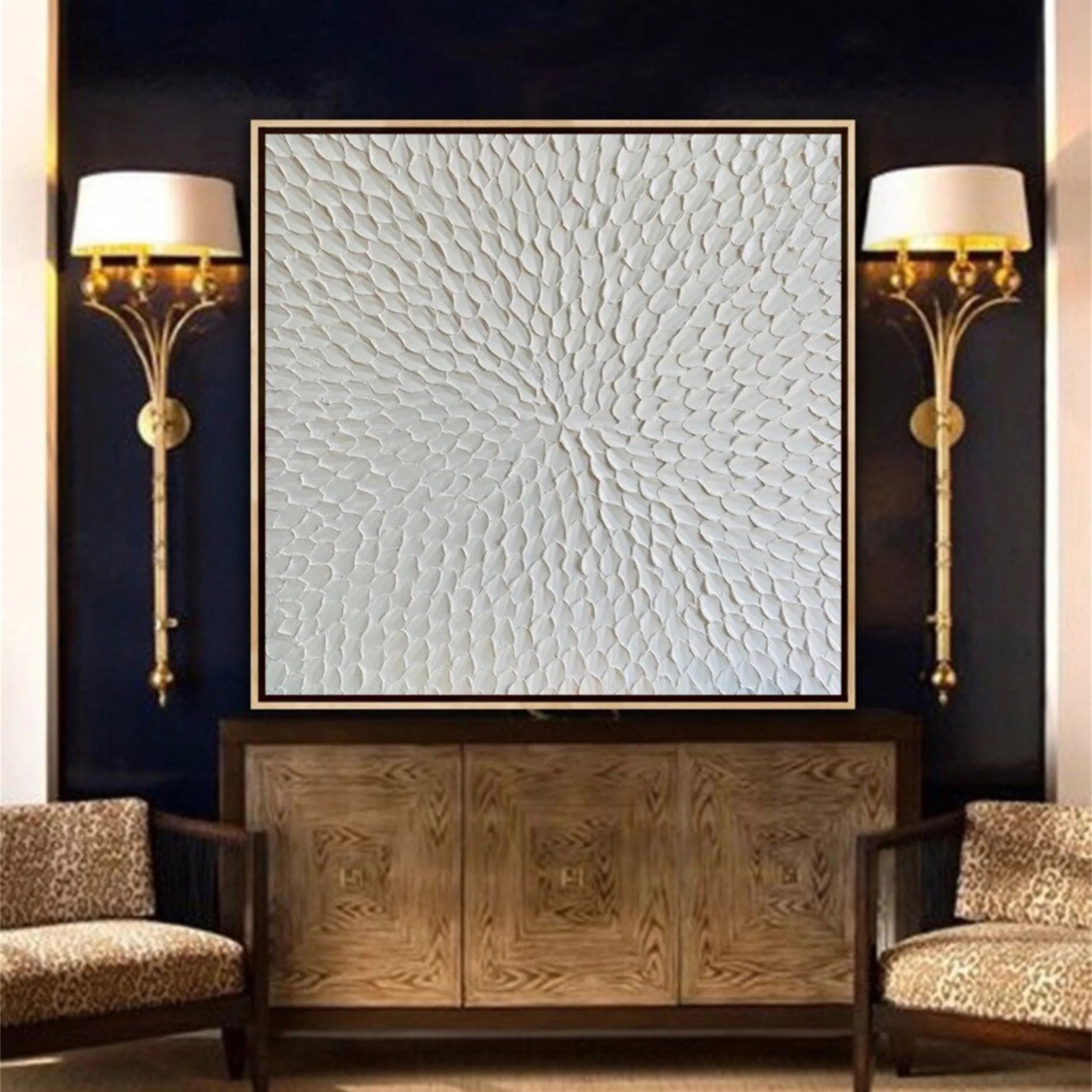 Flower & Tree Abstract Textured Wall Art #FT031