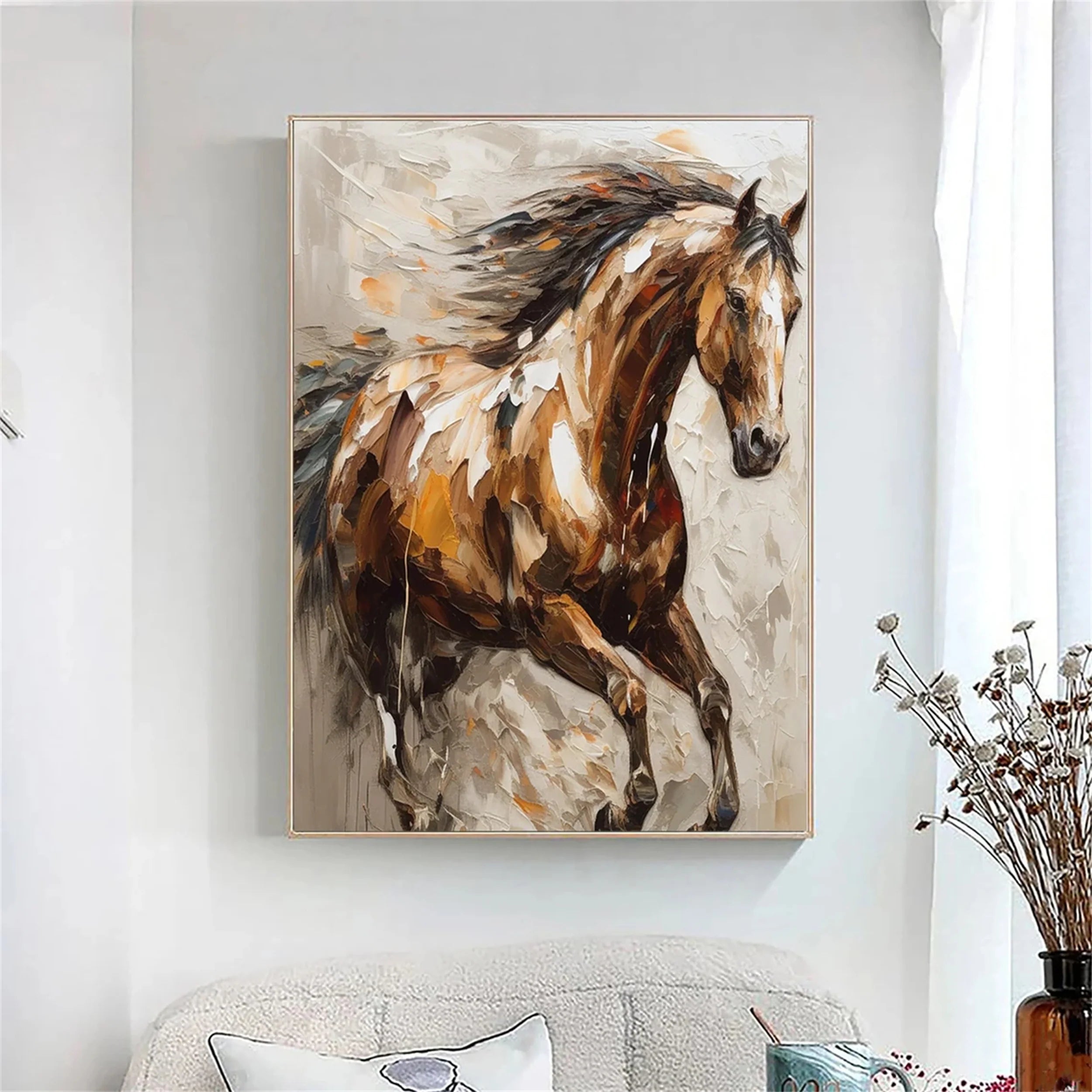Colorful Horse Abstract Animal Wall Art #AM044