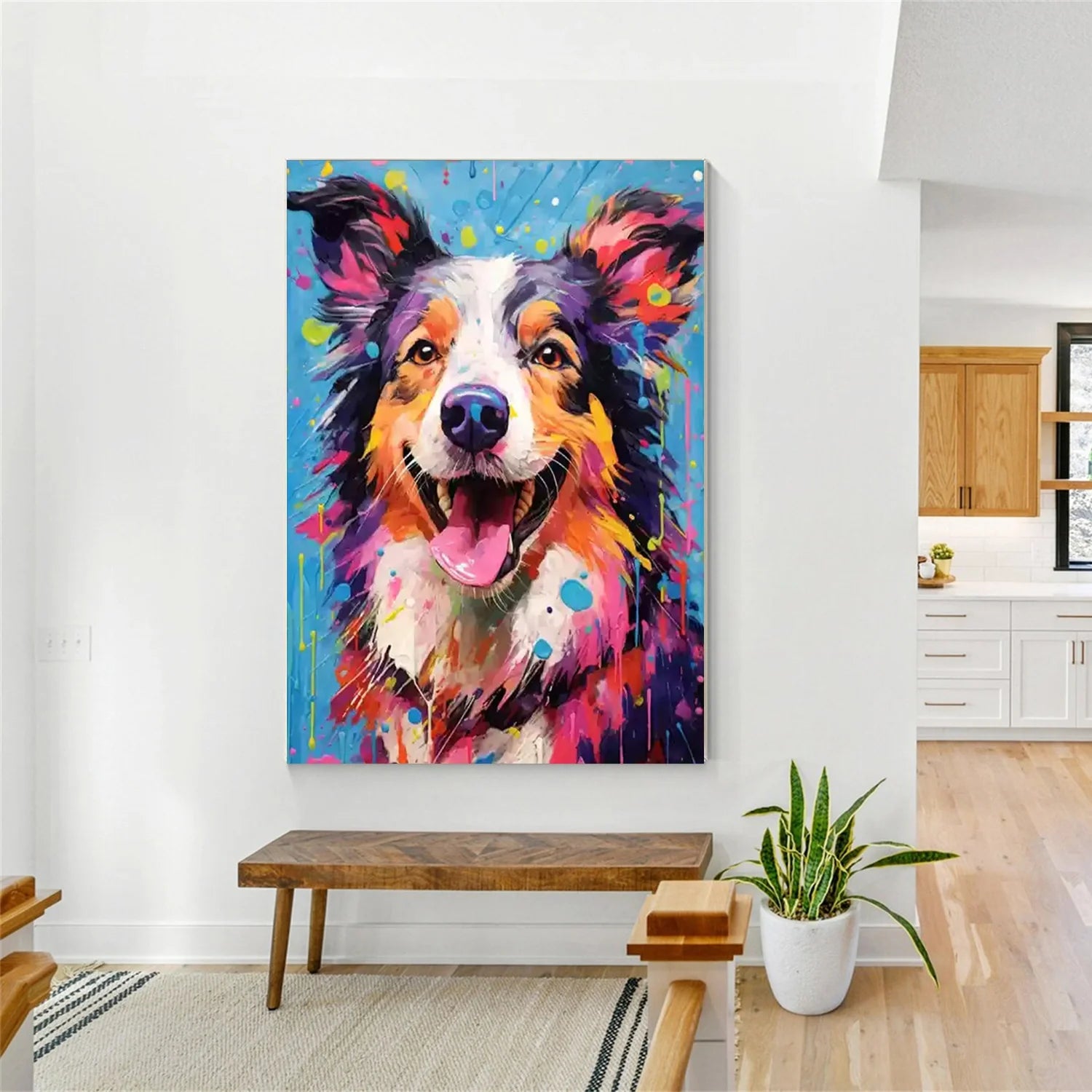 Abstract Animal Dog Wall Art #AM113