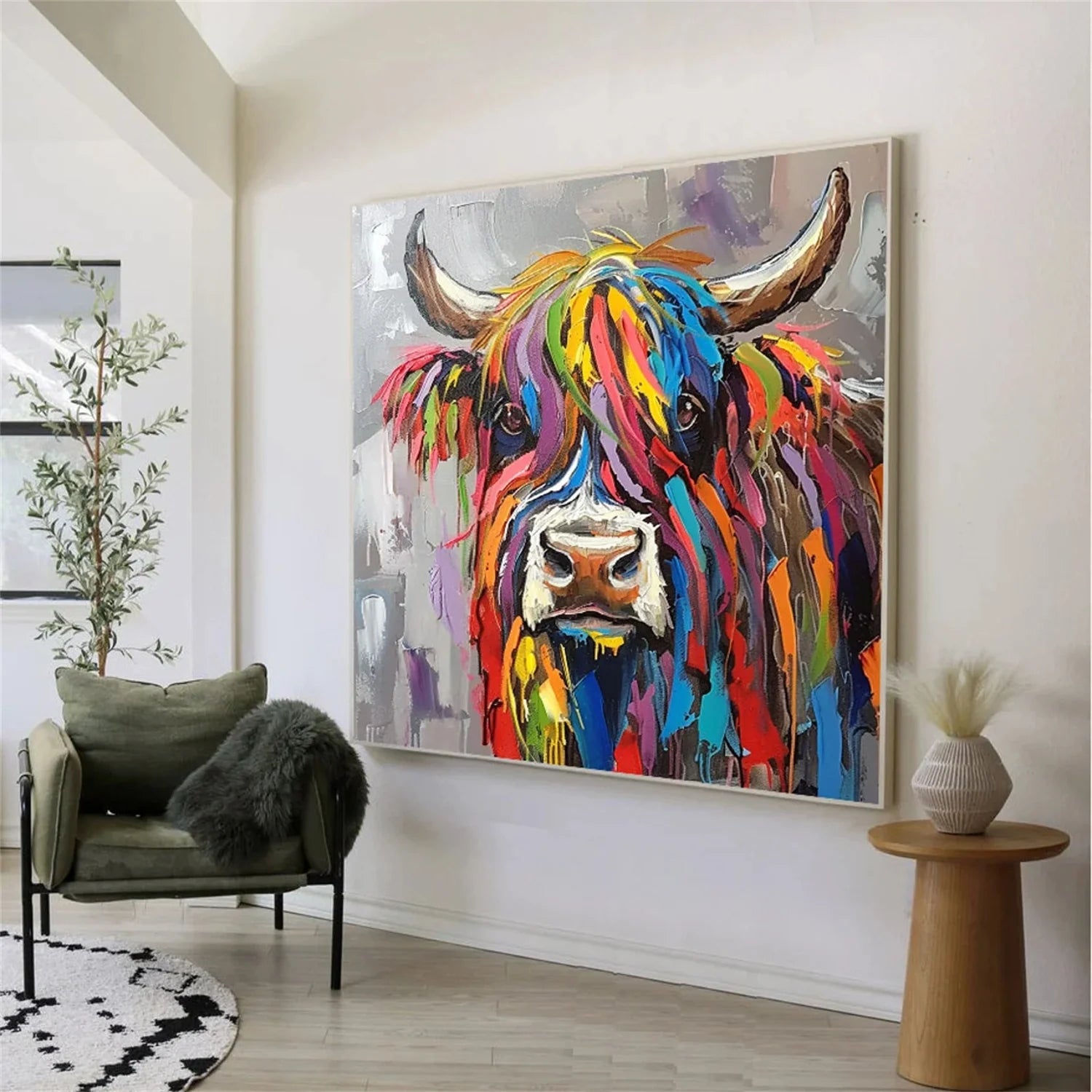 Colorful Abstract Animal Wall Art #AM089