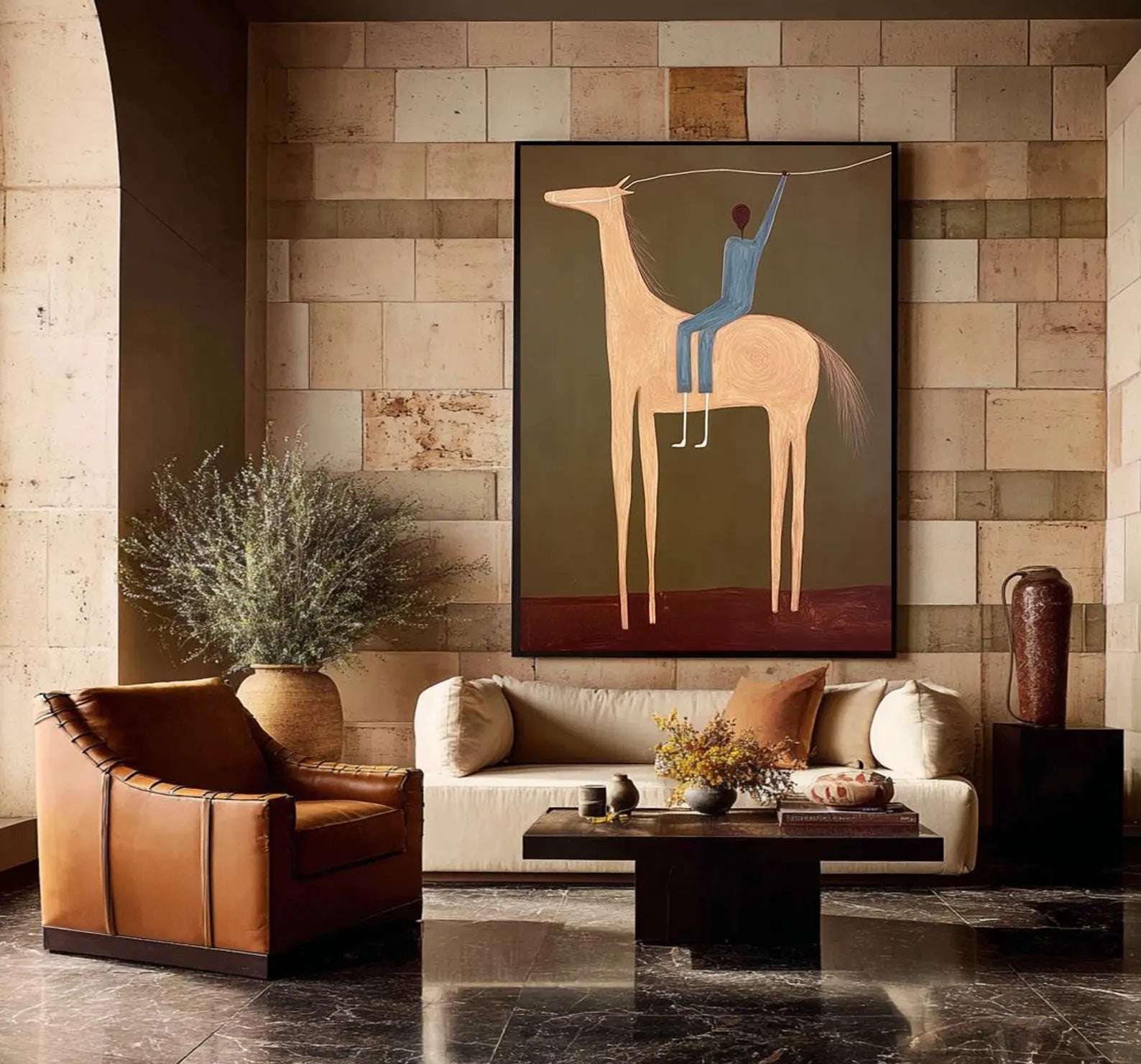 Modern Minimalist Rider Wall Art #AB362