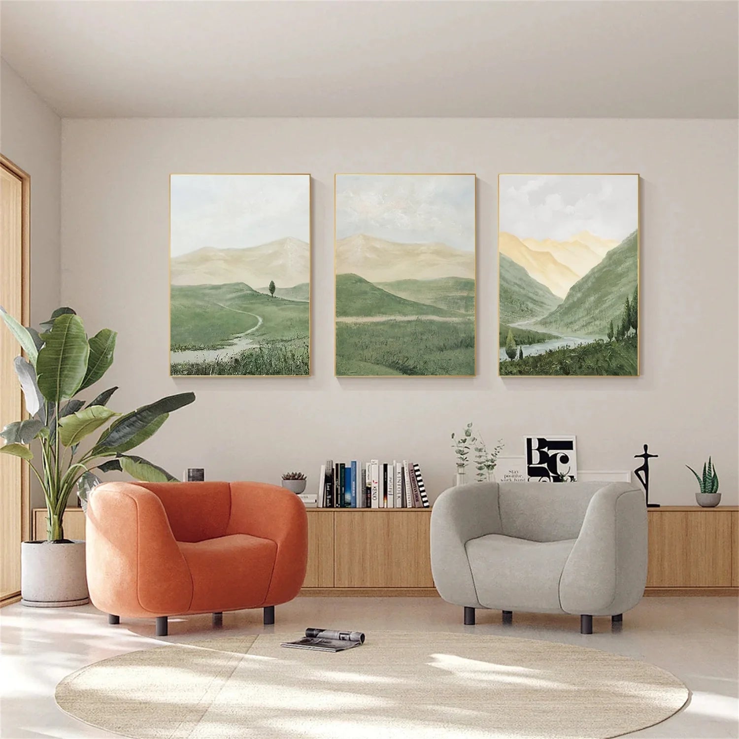 Minimalist Mountain_Canvas Art Set of 3 #MD260