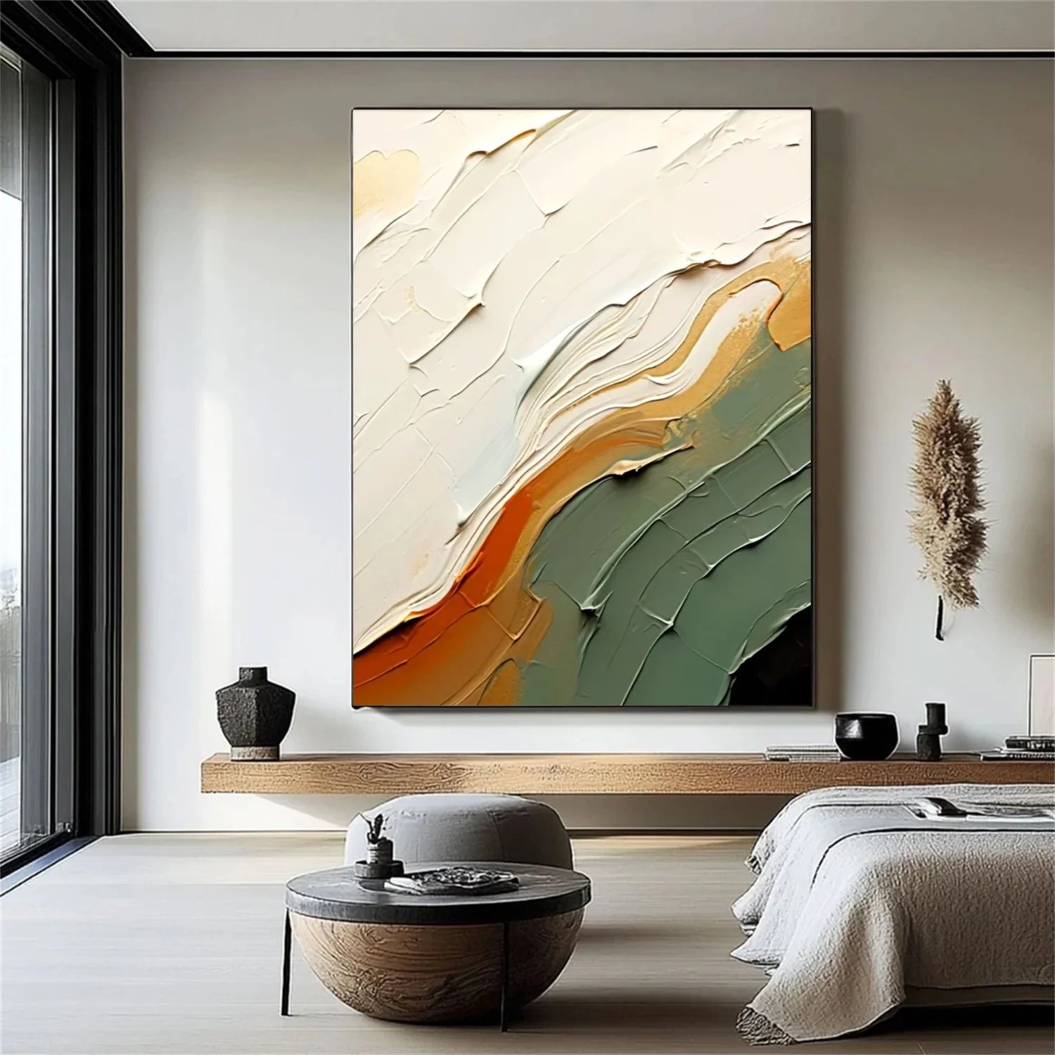 Abstract Textured_Canvas Art #WA833