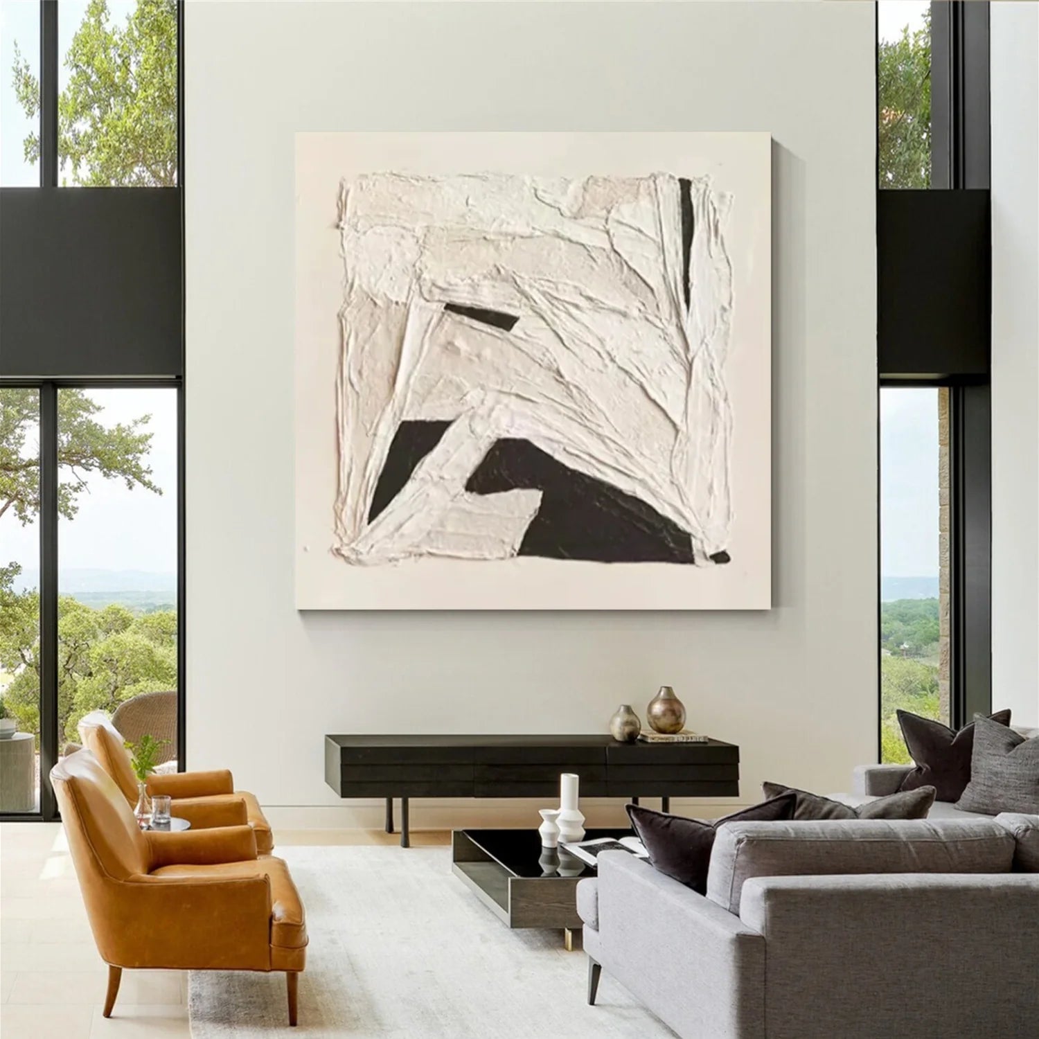 Wabi Sabi Textured Canvas Art #WA718