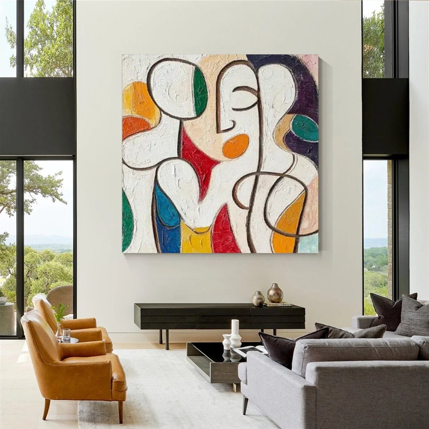 Abstract Portrait Colorful Painting #AB044