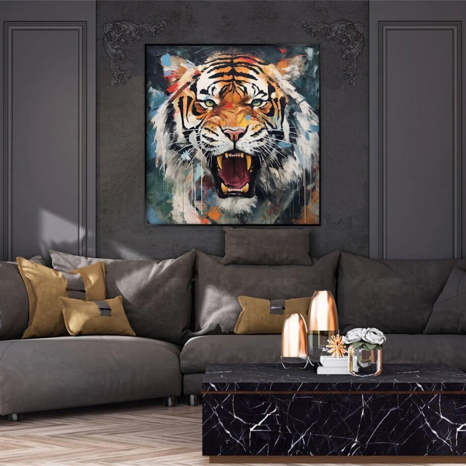 Colorful Abstract Animal Wall Art #AM082