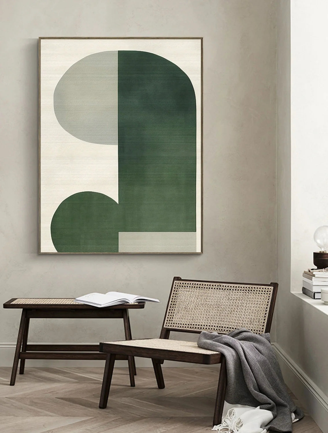 Green Abstract Art Painting #WA451