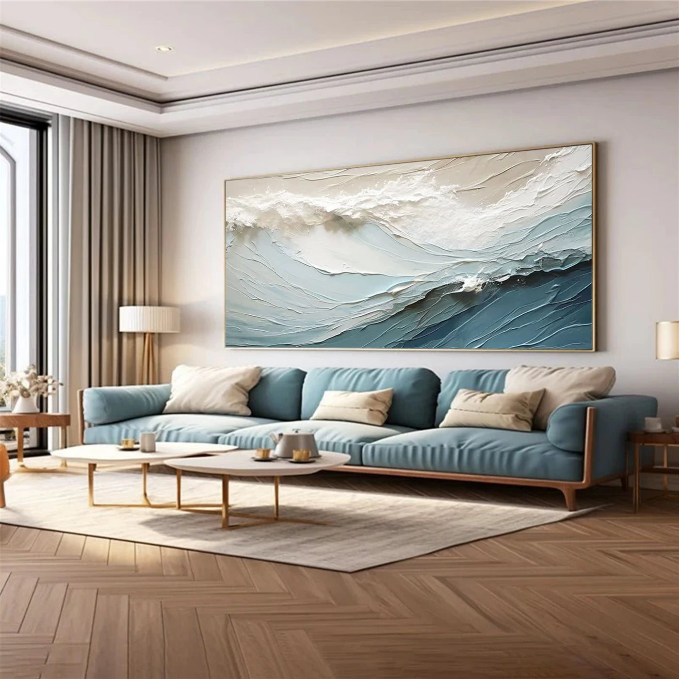 Minimalist Abstract Ocean Seascape Wall Art #SK48