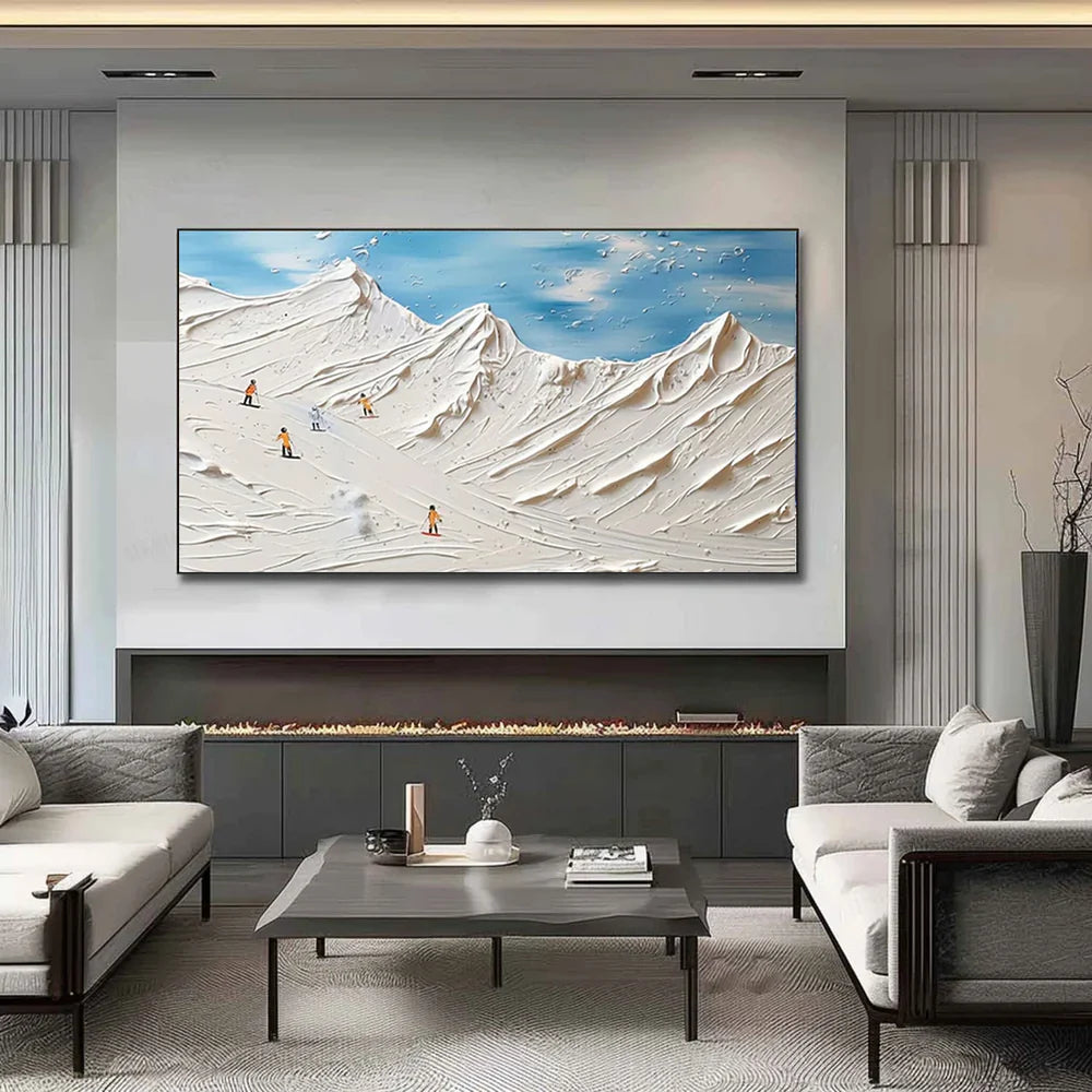 White Sport Art Minimalist Textured Wall Art #AS006