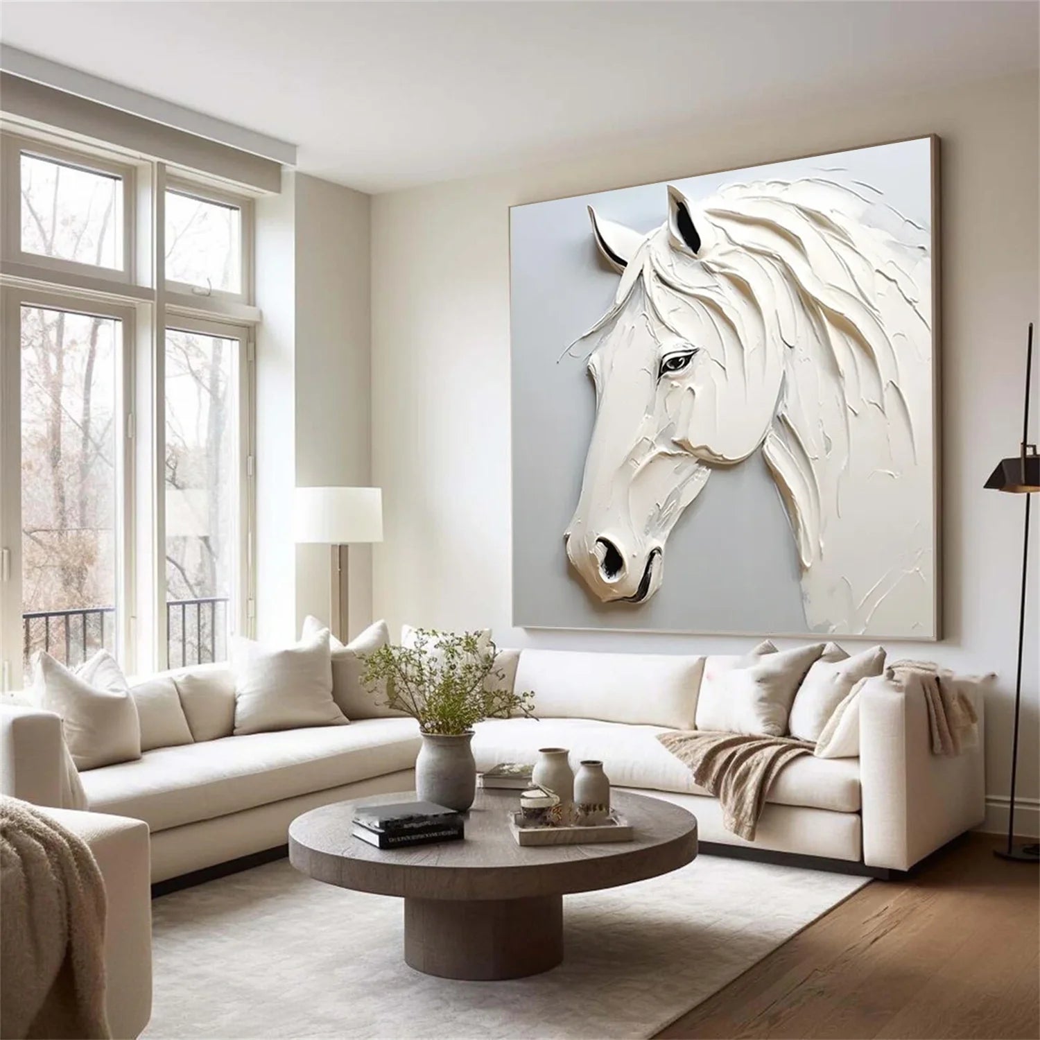 Abstract Animal Horse Textured_Wall Art #AM130