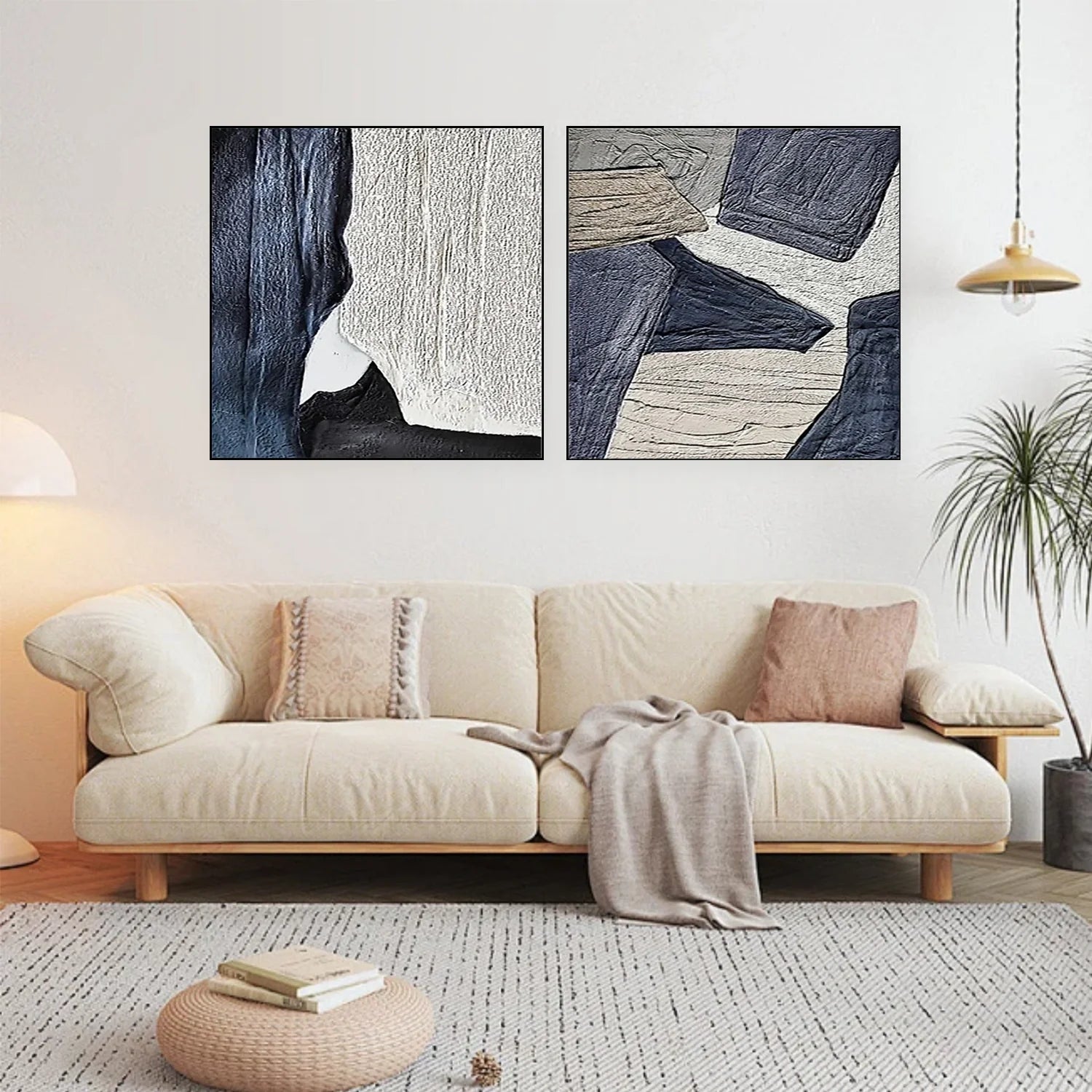 Abstract Textured Canvas Art Set of 2 #WA631