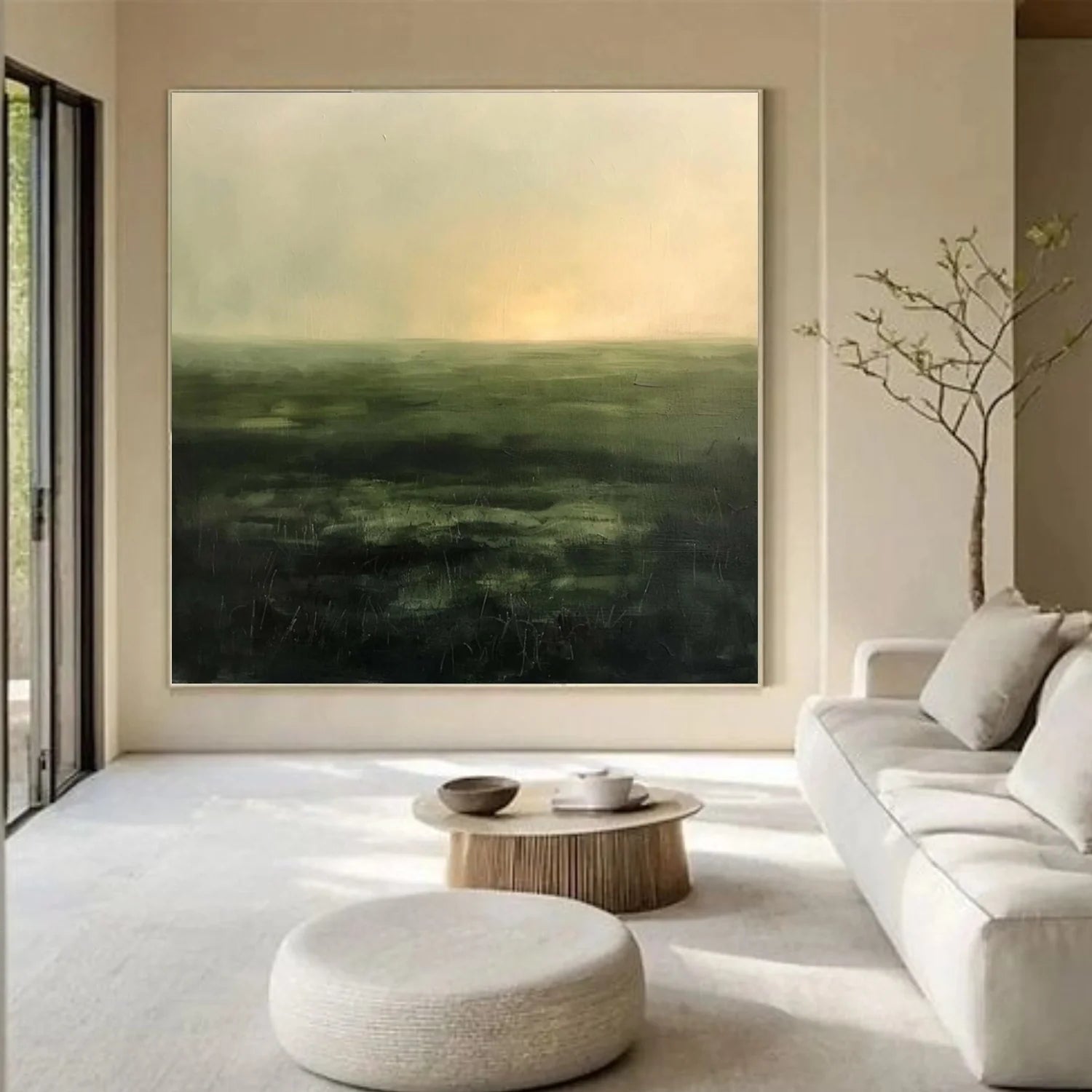 Green Minimalist Canvas Art #GT049