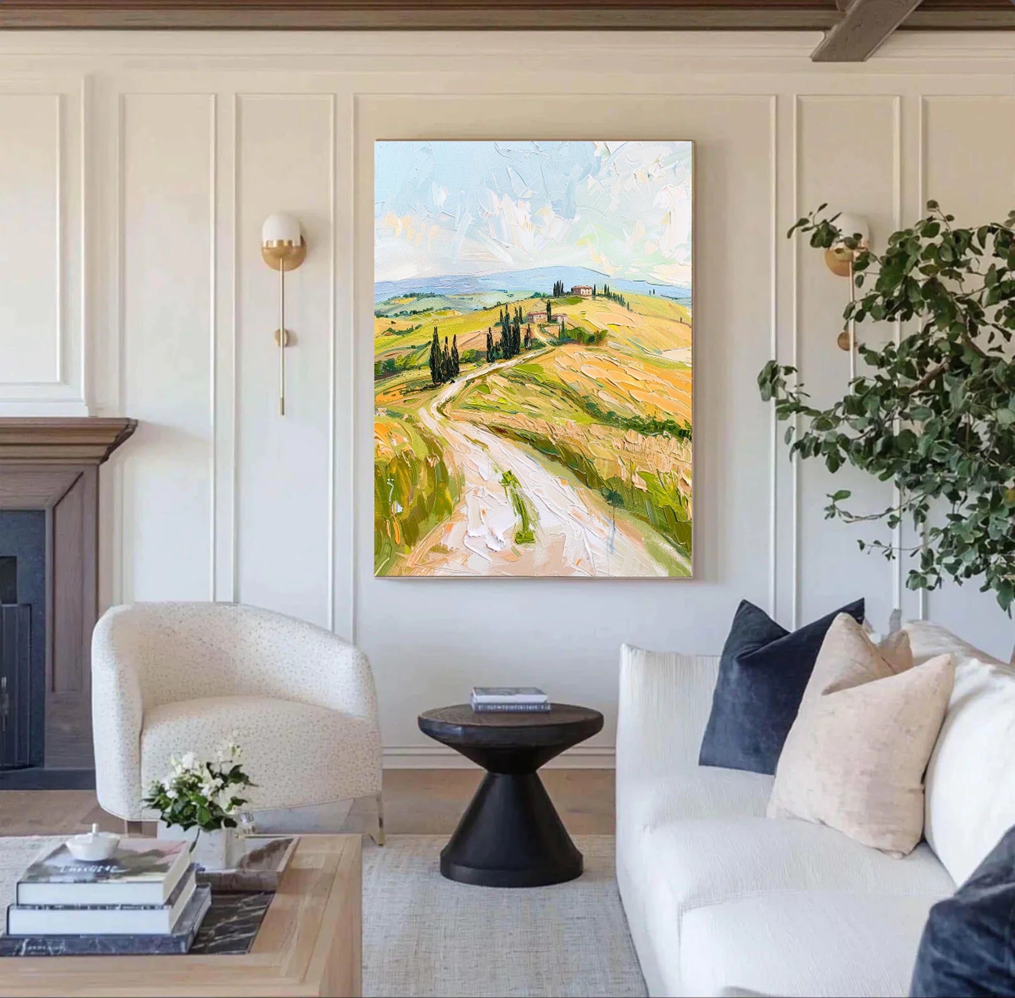 Tuscany Countryside Landscape Oil Painting #FJ599