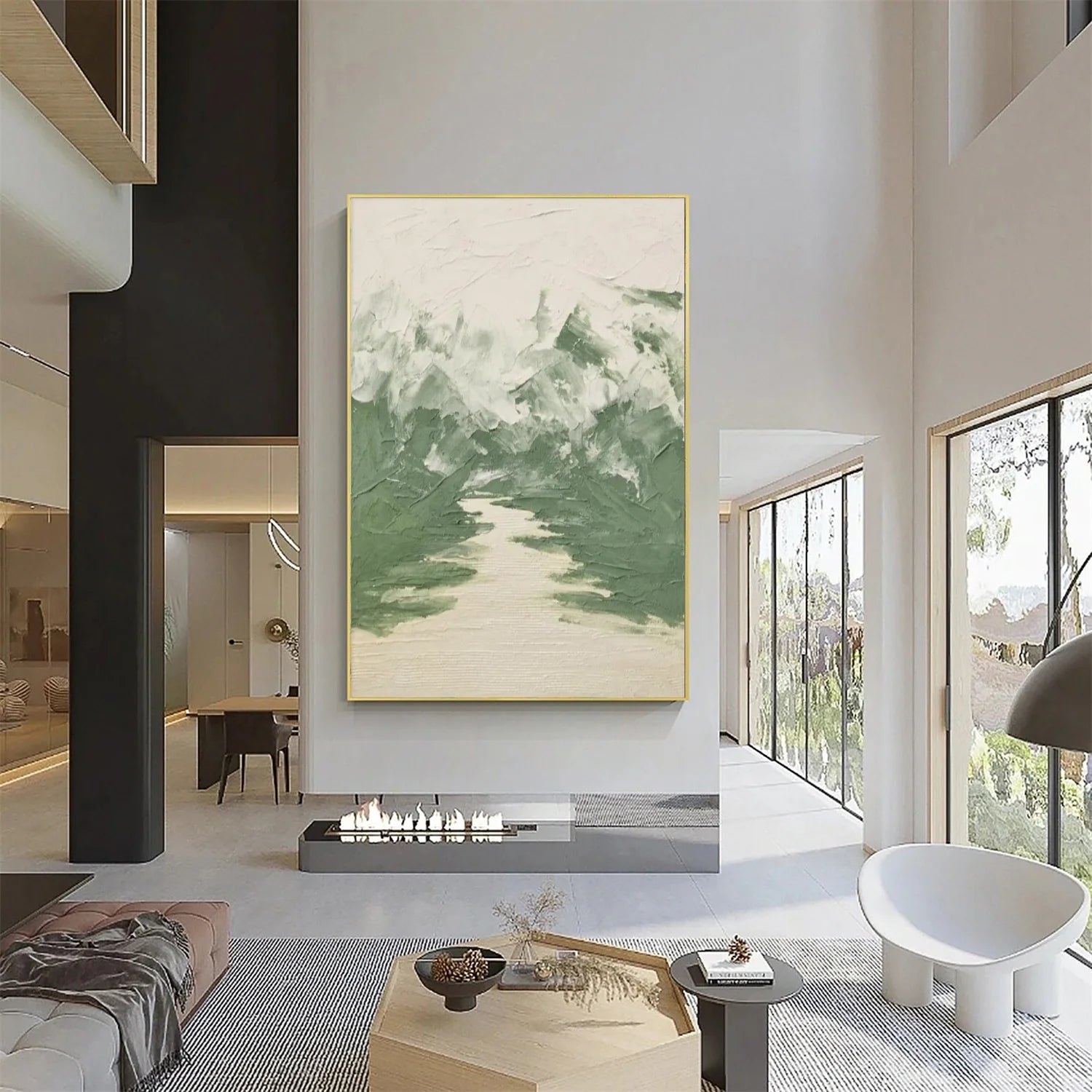 Minimalist Mountain Canvas Art #MD293