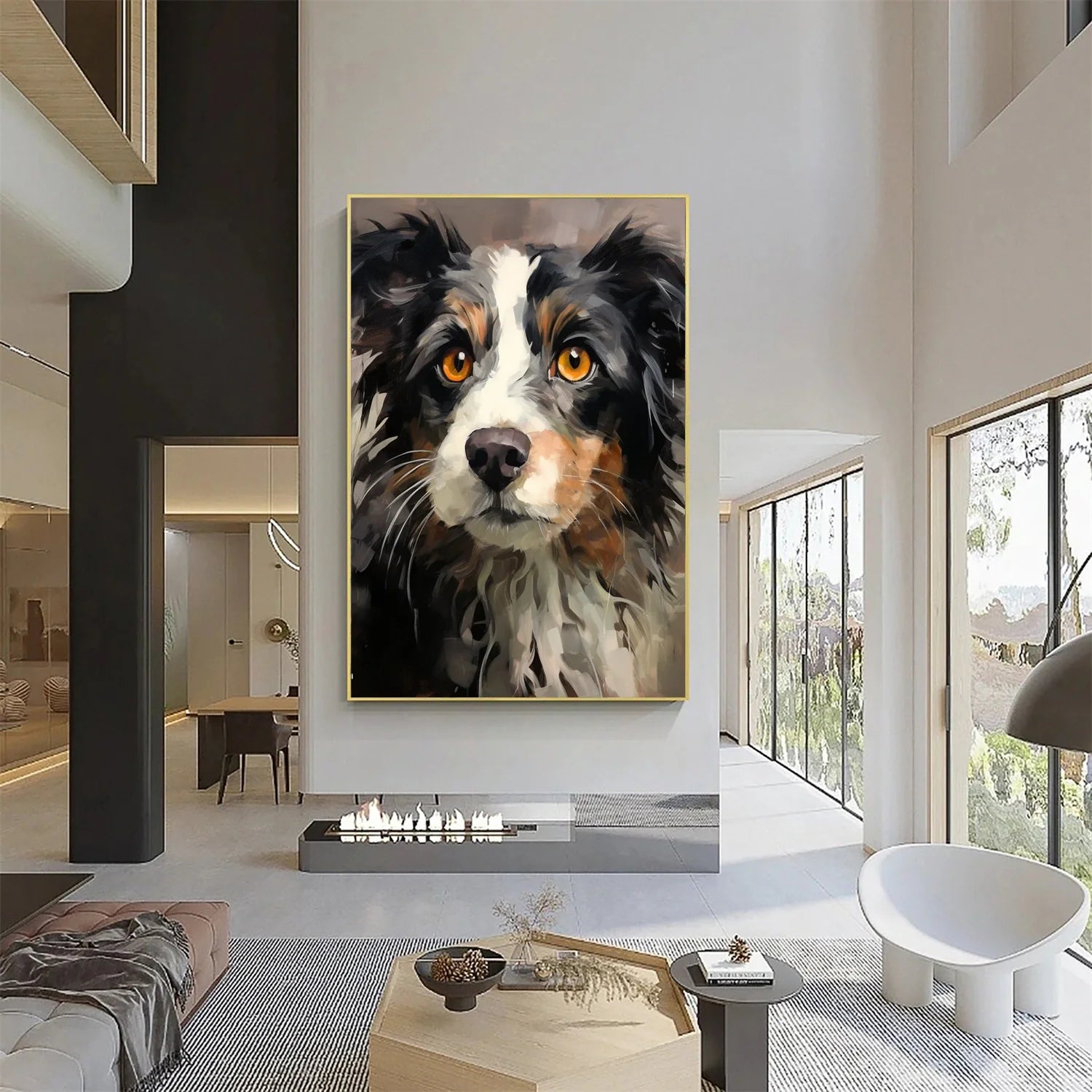 Abstract Animal Dog Wall Art #AM100