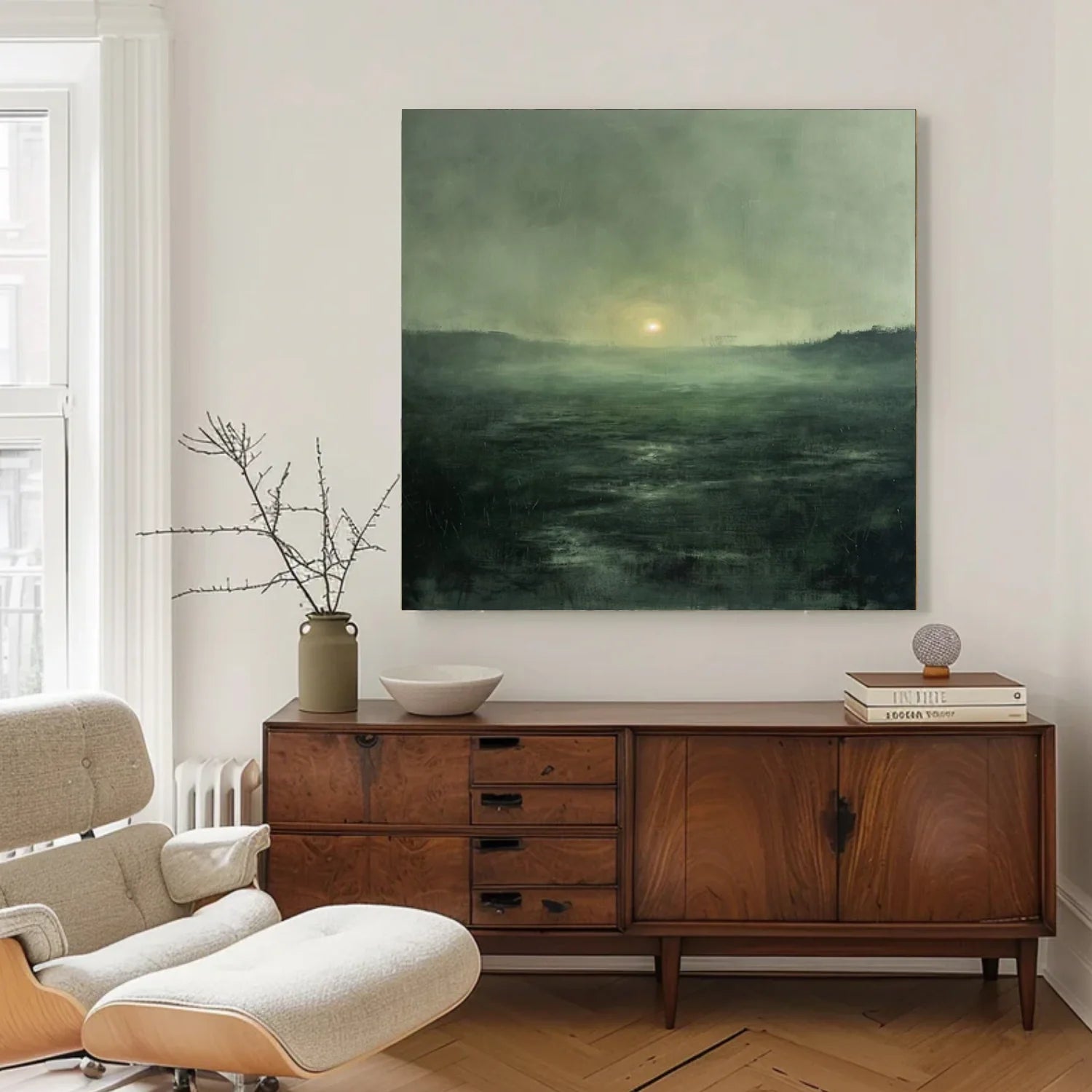 Green Minimalist Canvas Art #GT048